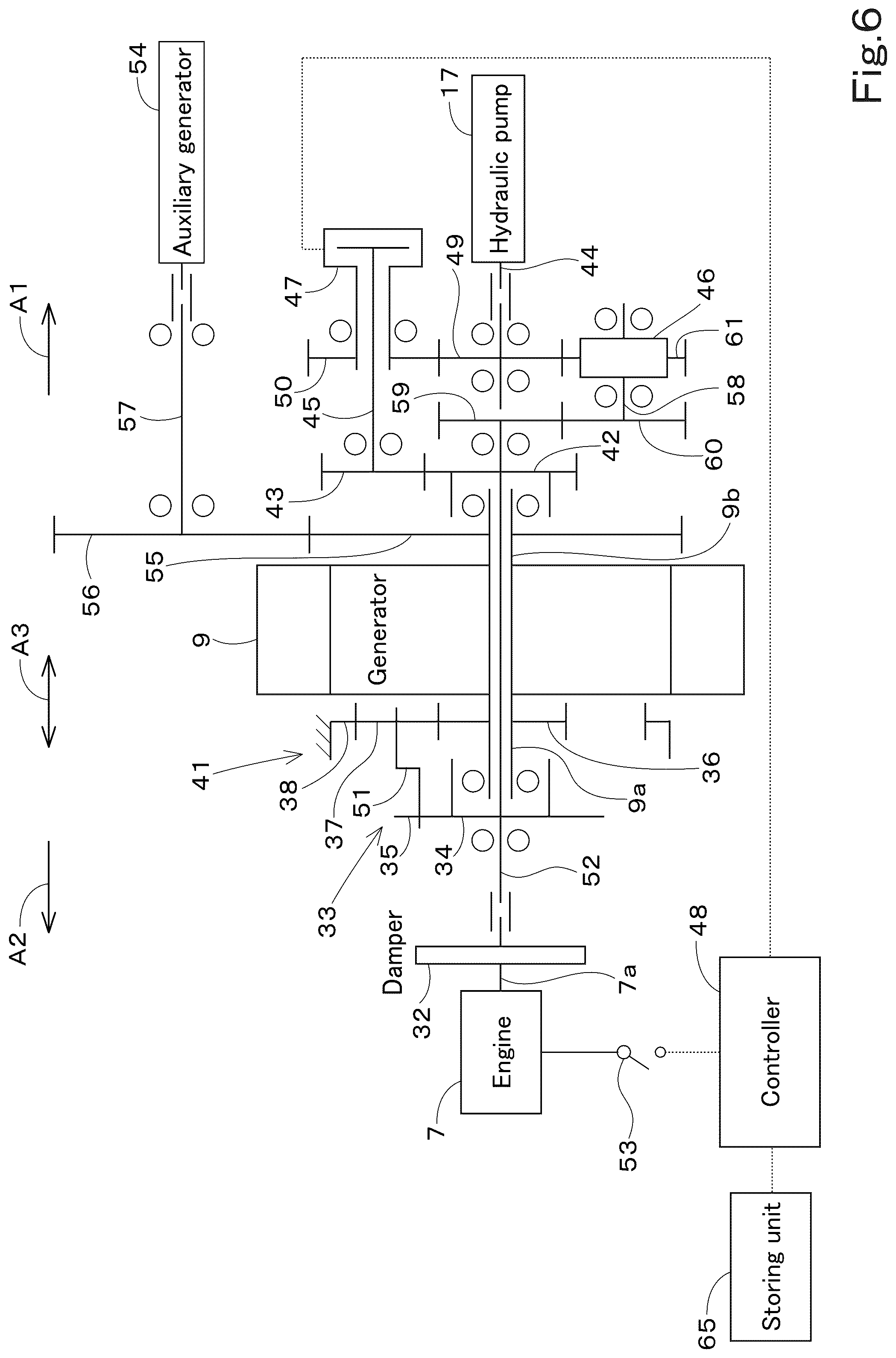 Patent US12312769 Figure 6 – Hybrid system and working machine including hybrid system