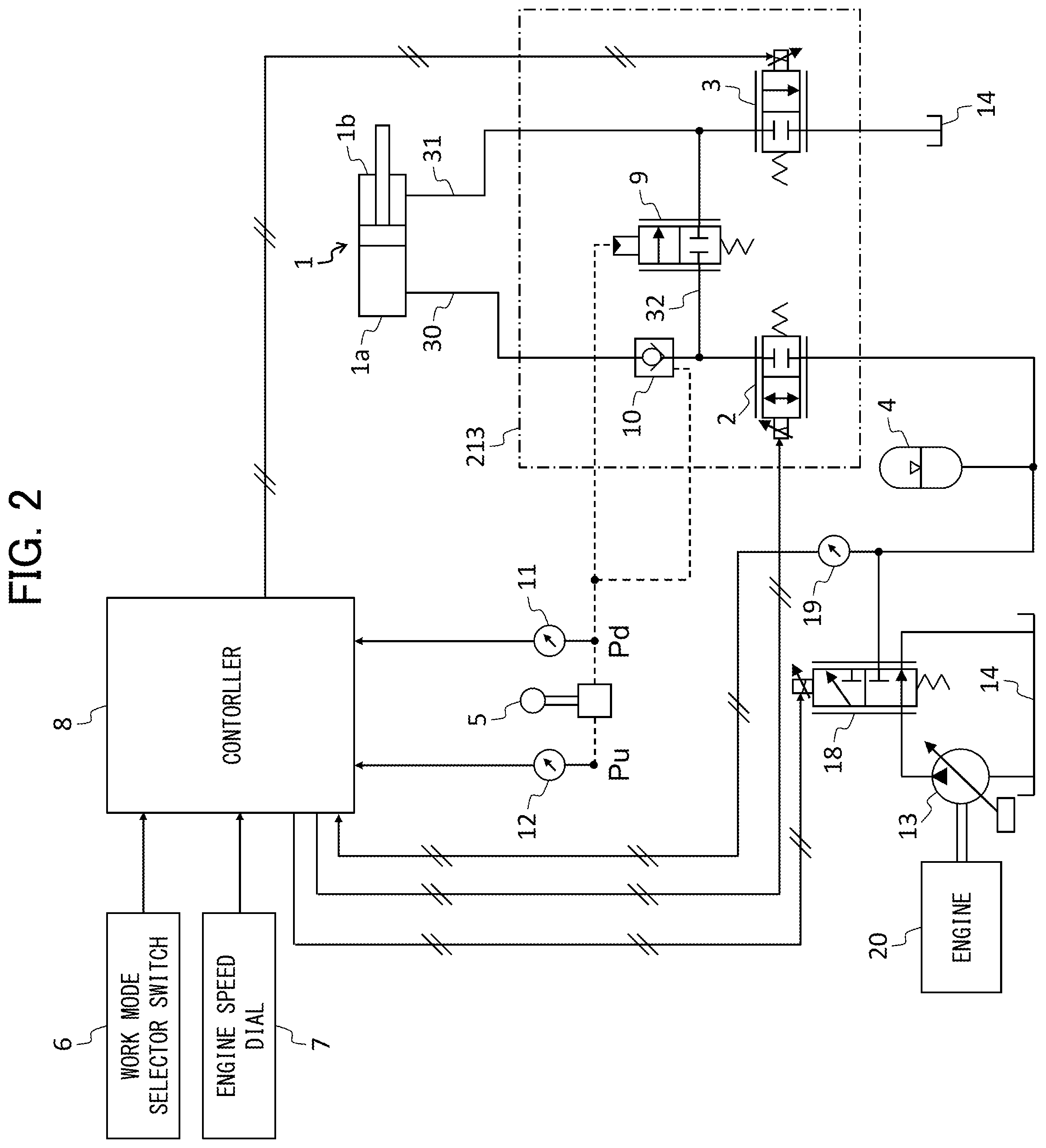 Patent US12312770 Figure 2 – Construction machine
