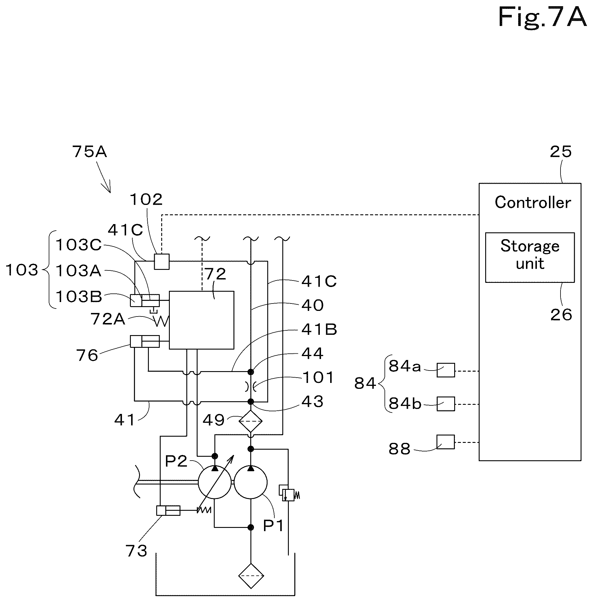 Patent US12312772 Figure 10 – Hydraulic system for working machine