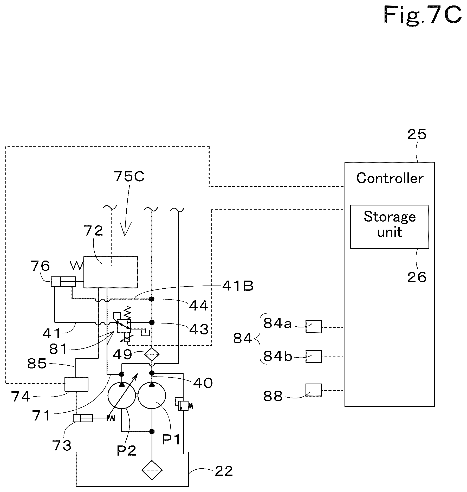 Patent US12312772 Figure 12 – Hydraulic system for working machine