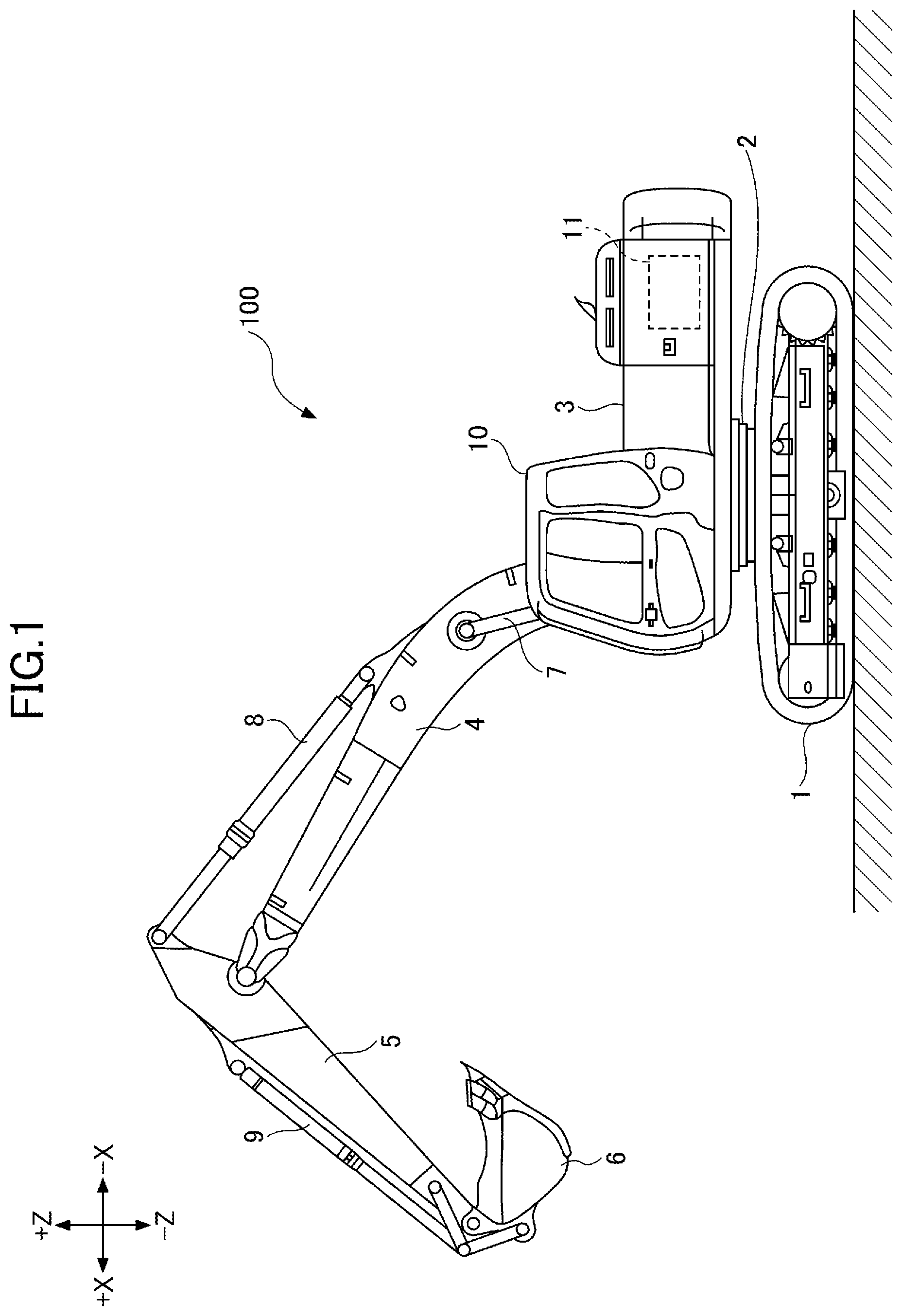 Patent US12312773 Figure 1 – Excavator
