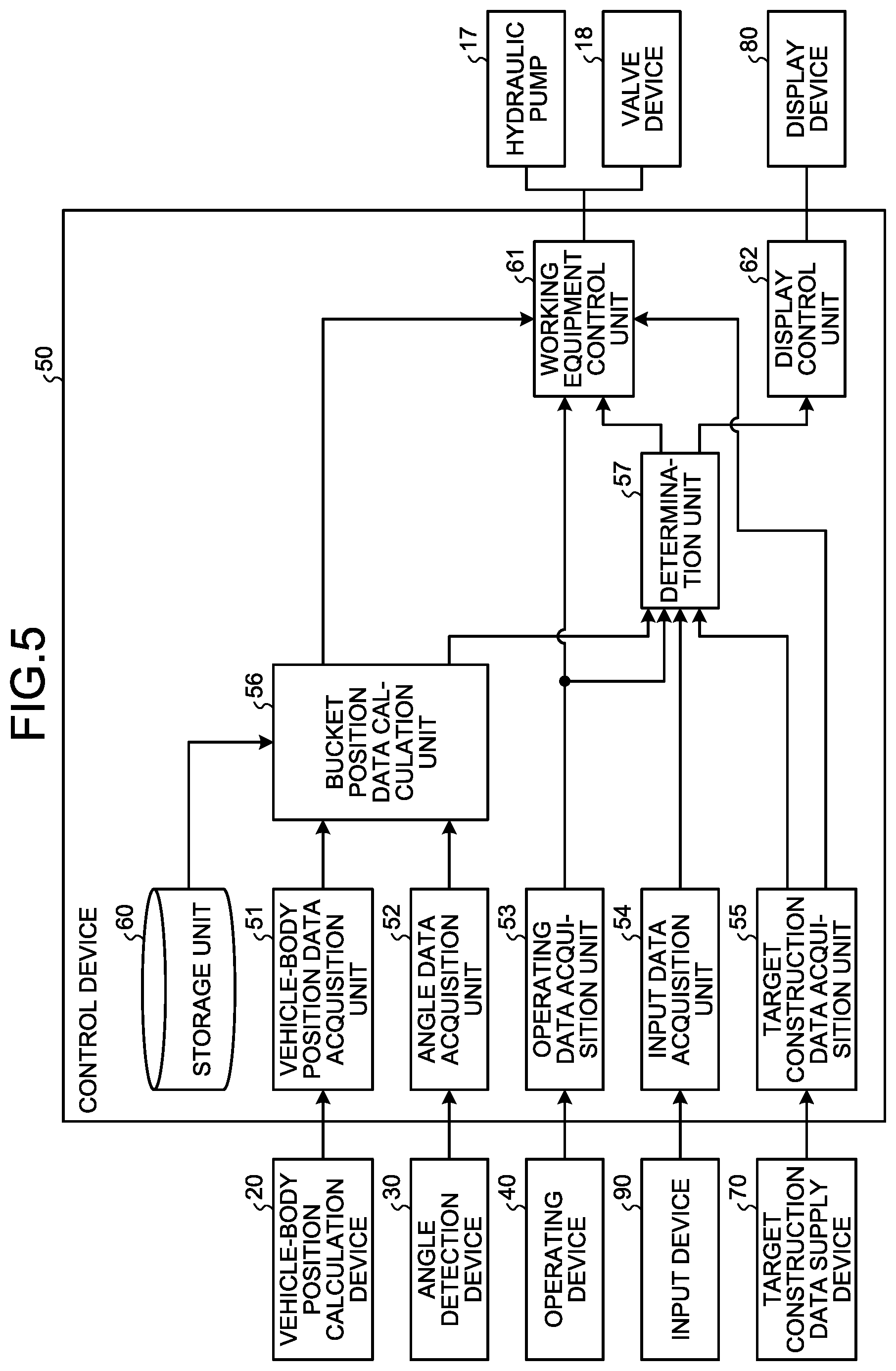 Patent US12312775 Figure 5 – Construction machine control system and construction machine control method