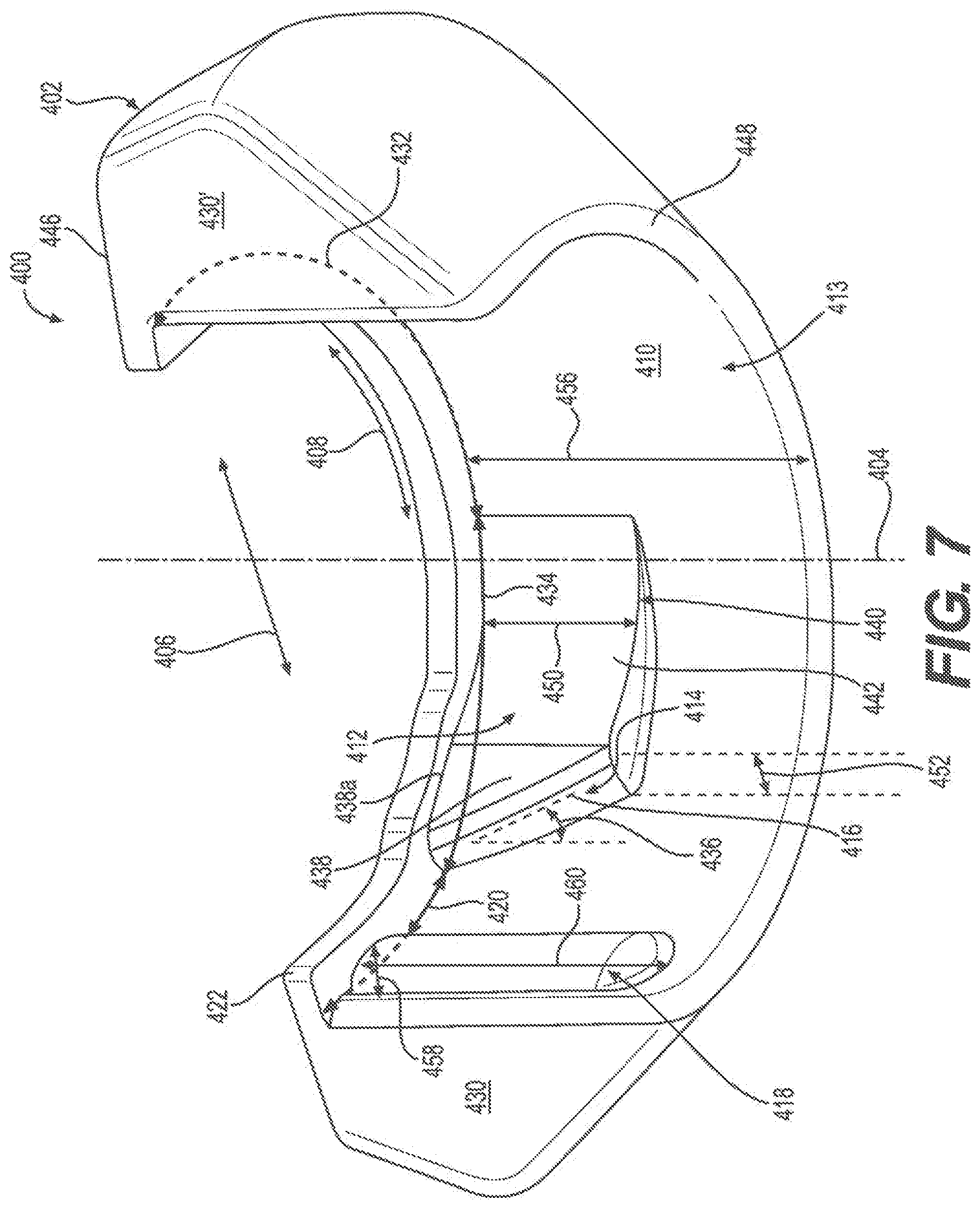 Patent US12312776 Figure 6 – Anti-tipping features for a retaining mechanism