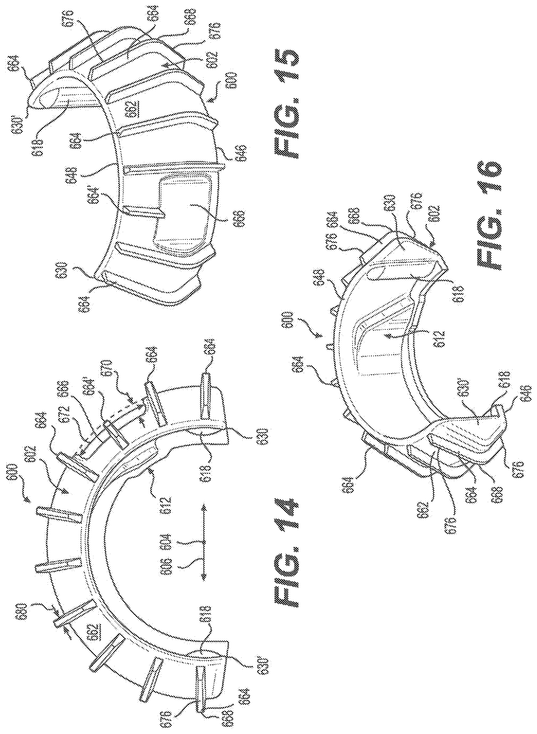 Patent US12312776 Figure 10 – Anti-tipping features for a retaining mechanism