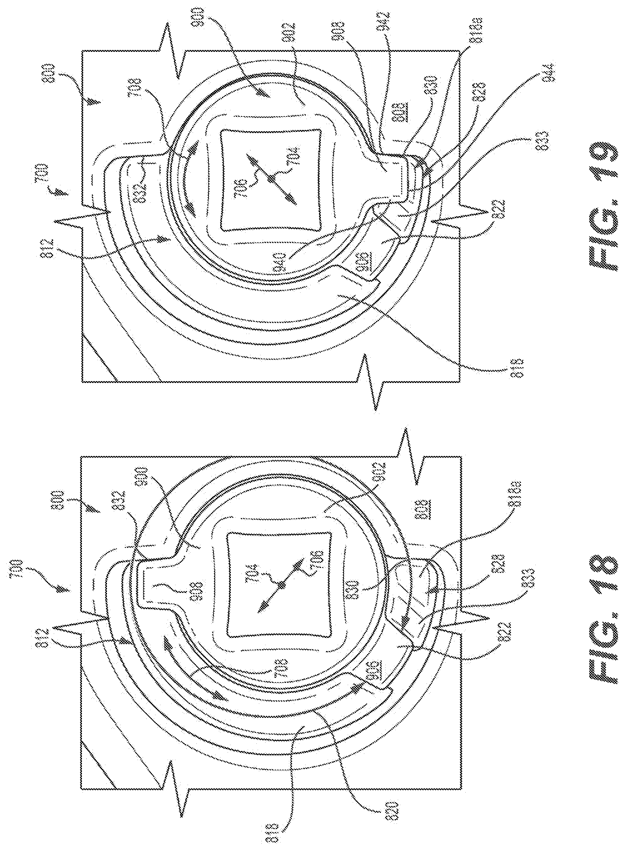 Patent US12312776 Figure 12 – Anti-tipping features for a retaining mechanism