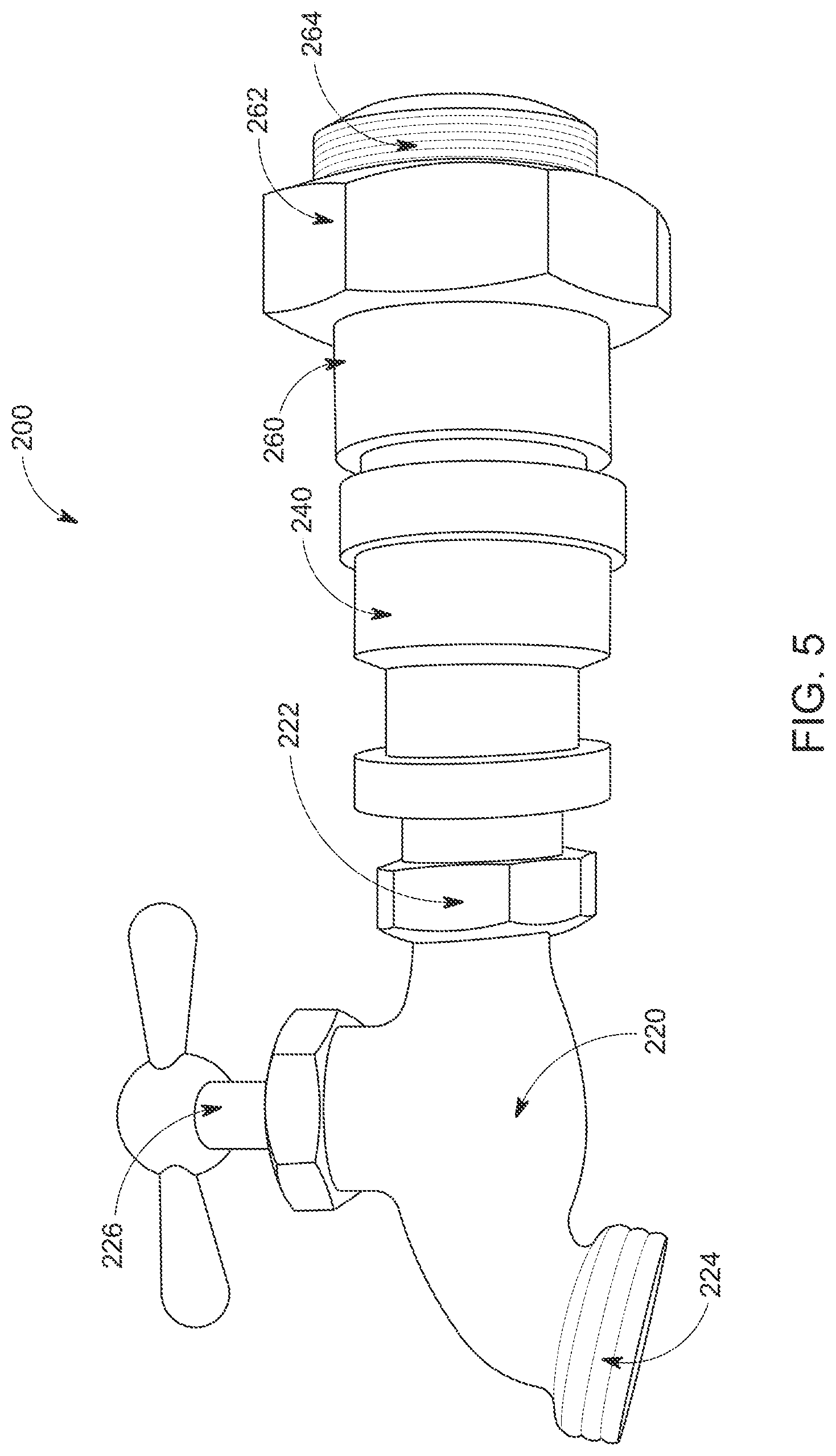 Patent US12312779 Figure 5 – Flush valve water supply hose bibb
