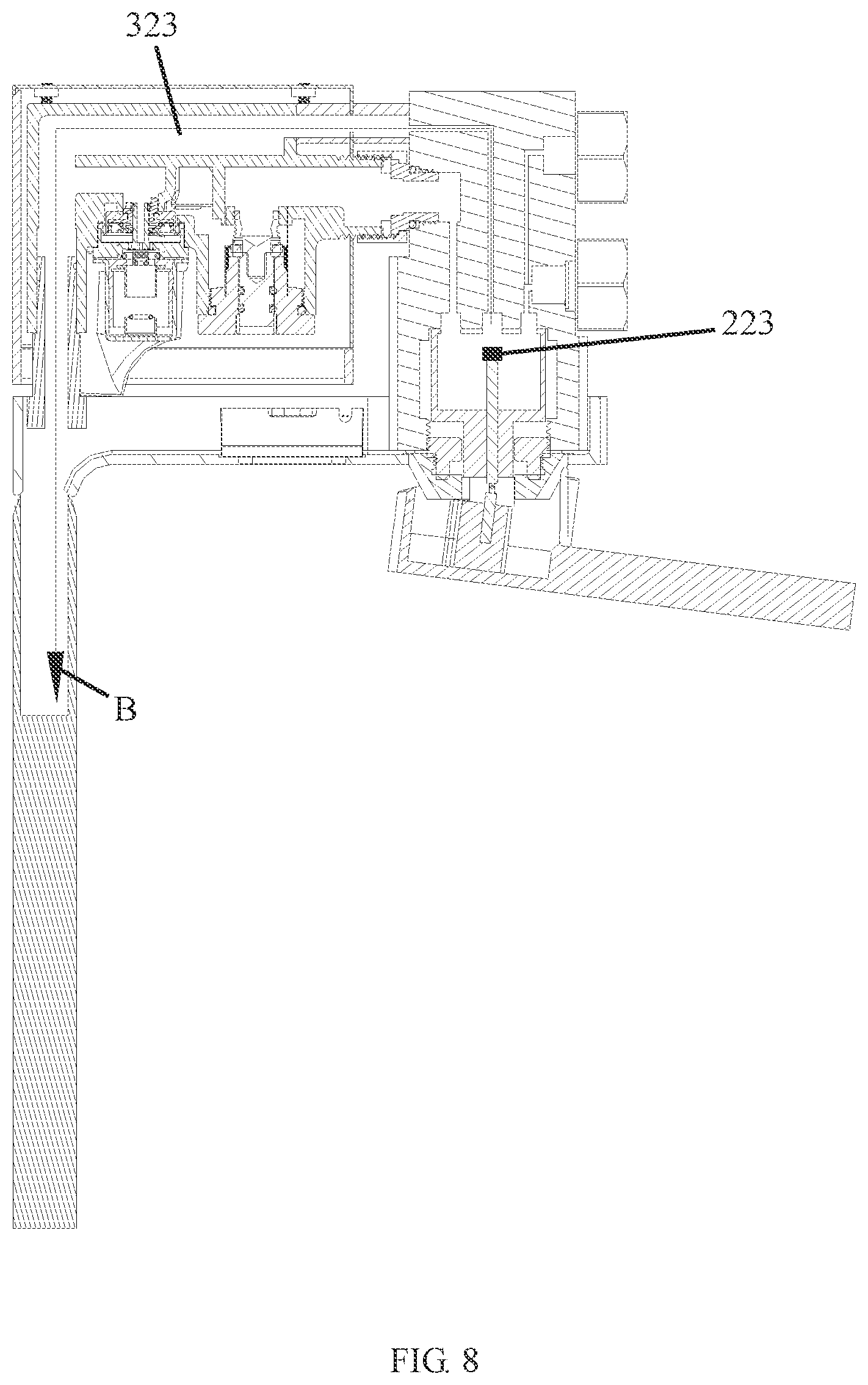 Patent US12312786 Figure 7 – Sensing faucet assembly