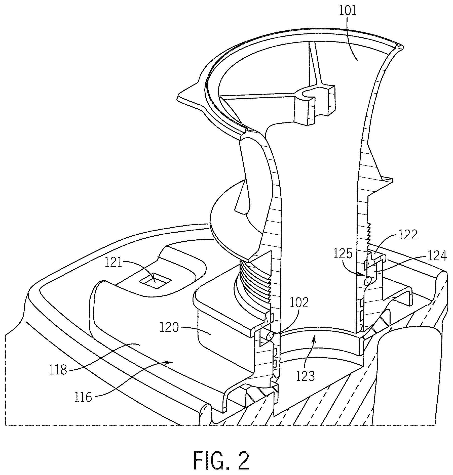 Patent US12312789 Figure 3 – Quick-coupling mechanism for toilet and method of using same