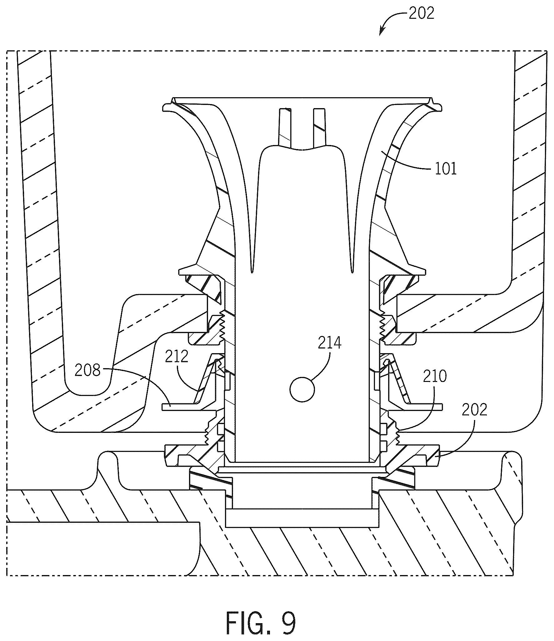 Patent US12312789 Figure 9 – Quick-coupling mechanism for toilet and method of using same