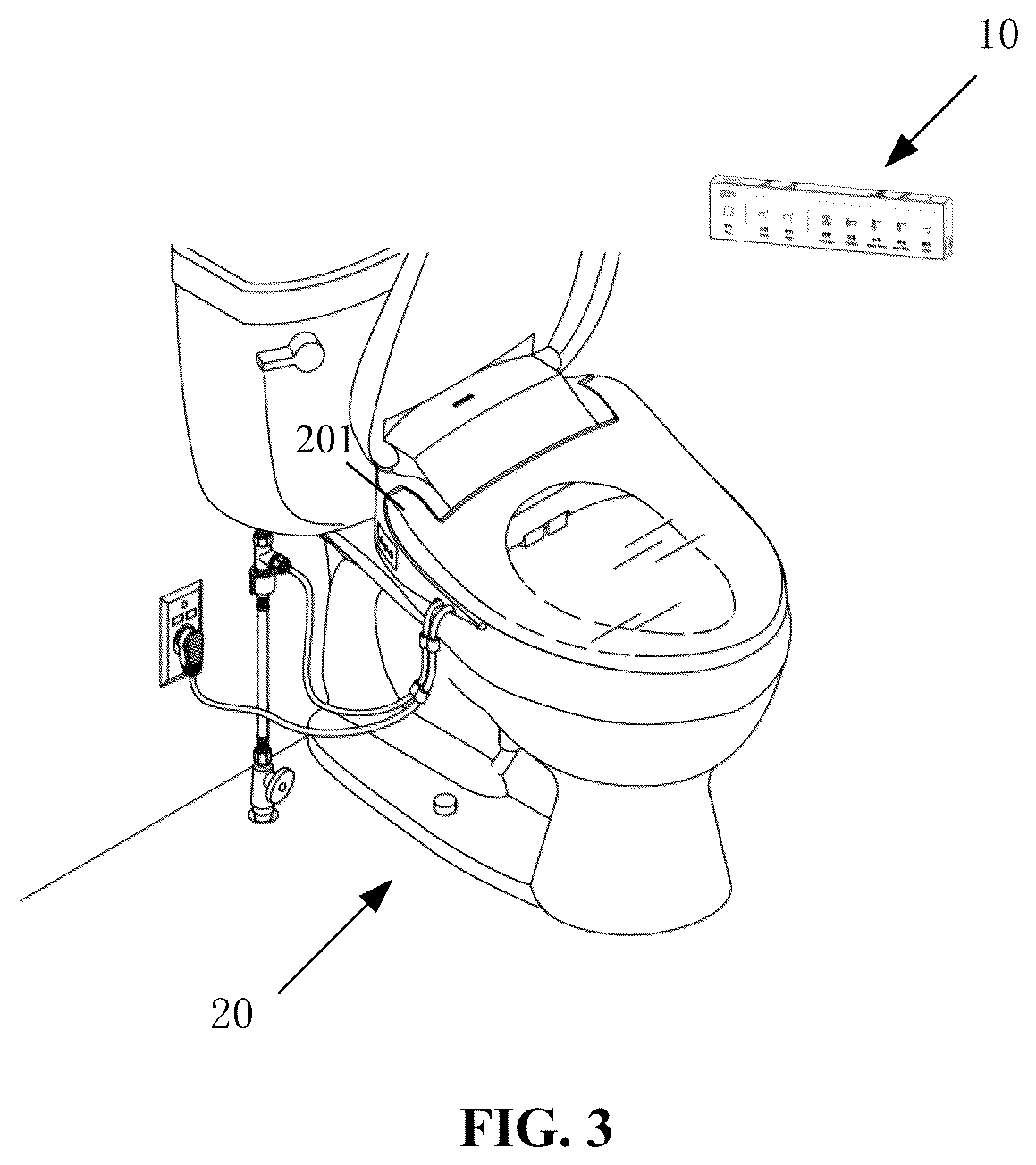 Patent US12312791 Figure 2 – Intelligent toilet remote controller and intelligent toilet control system