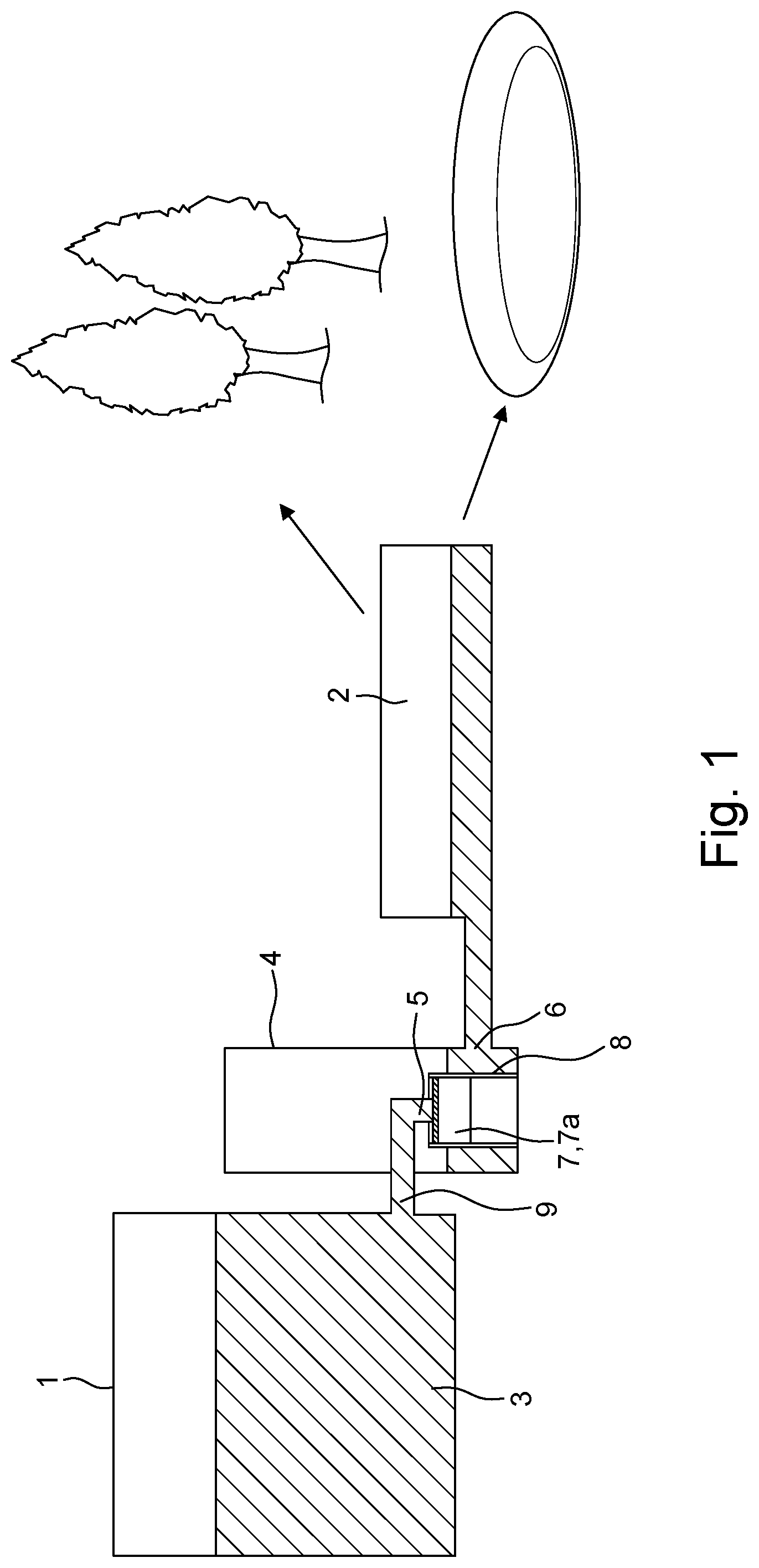 Patent US12312794 — System for the control of a flow of liquid between a first reservoir and a second reservoir — Figure 1