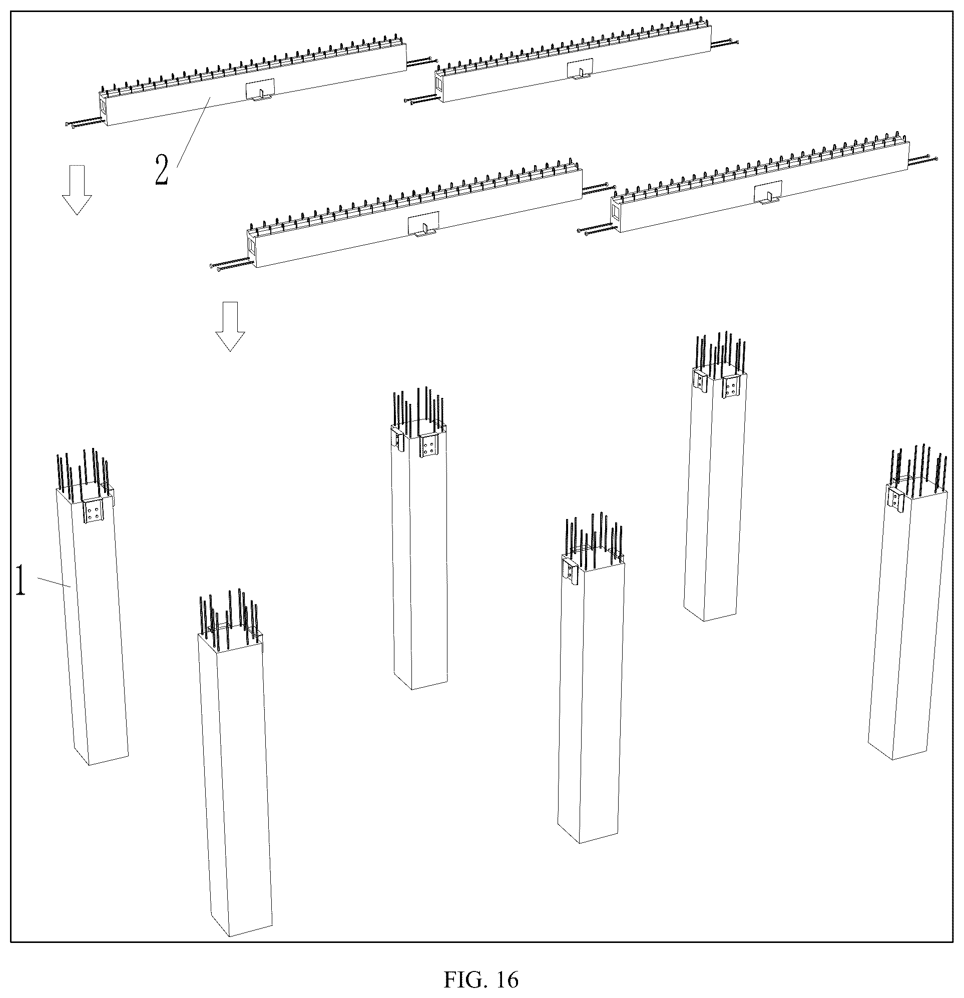 Patent US12312795 Figure 11 – Beam-slab integrated prefabricated waffle slab structure and construction method thereof