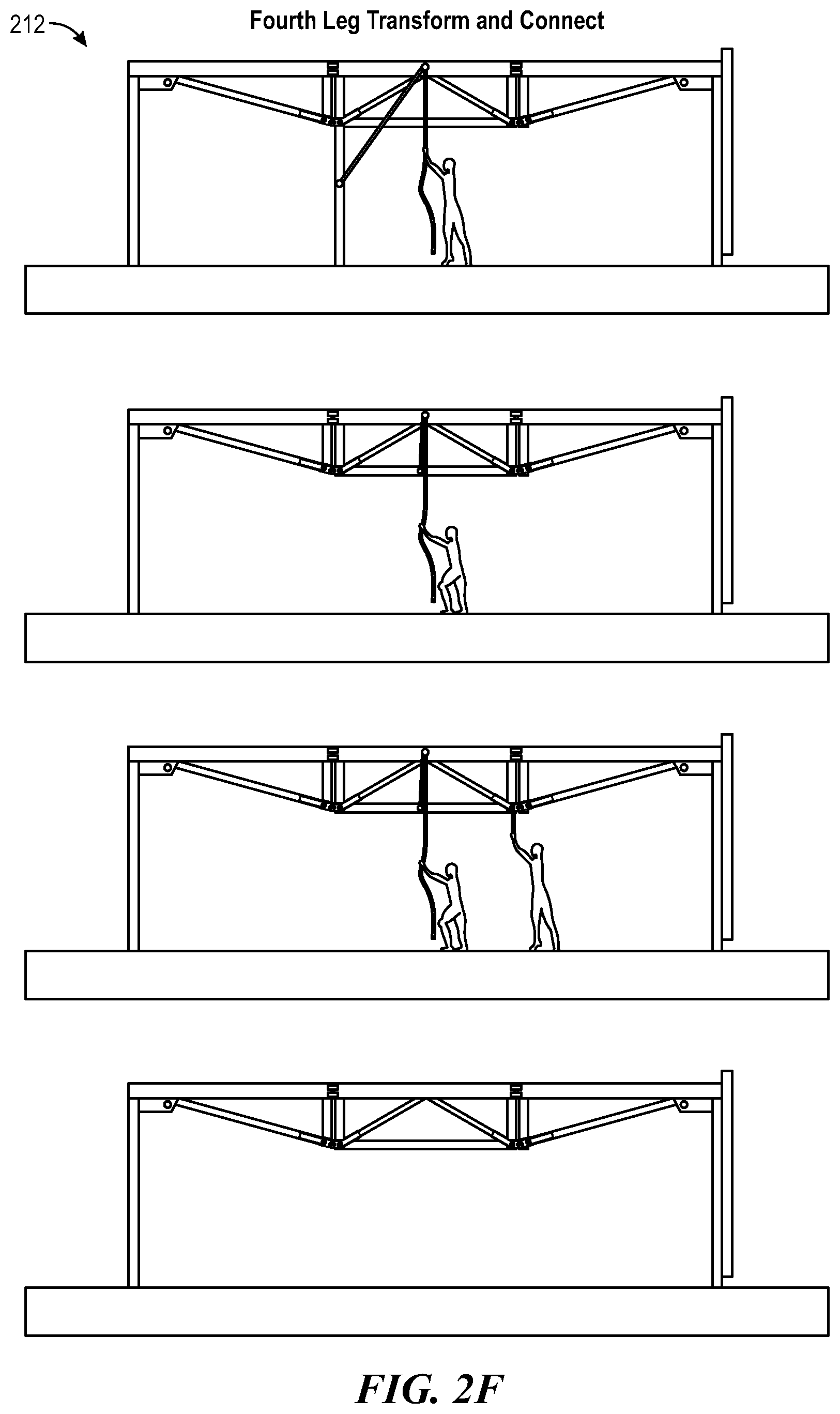 Patent US12312797 Figure 5 – System and methods employing prefabricated volumetric construction modules including transforming truss elements