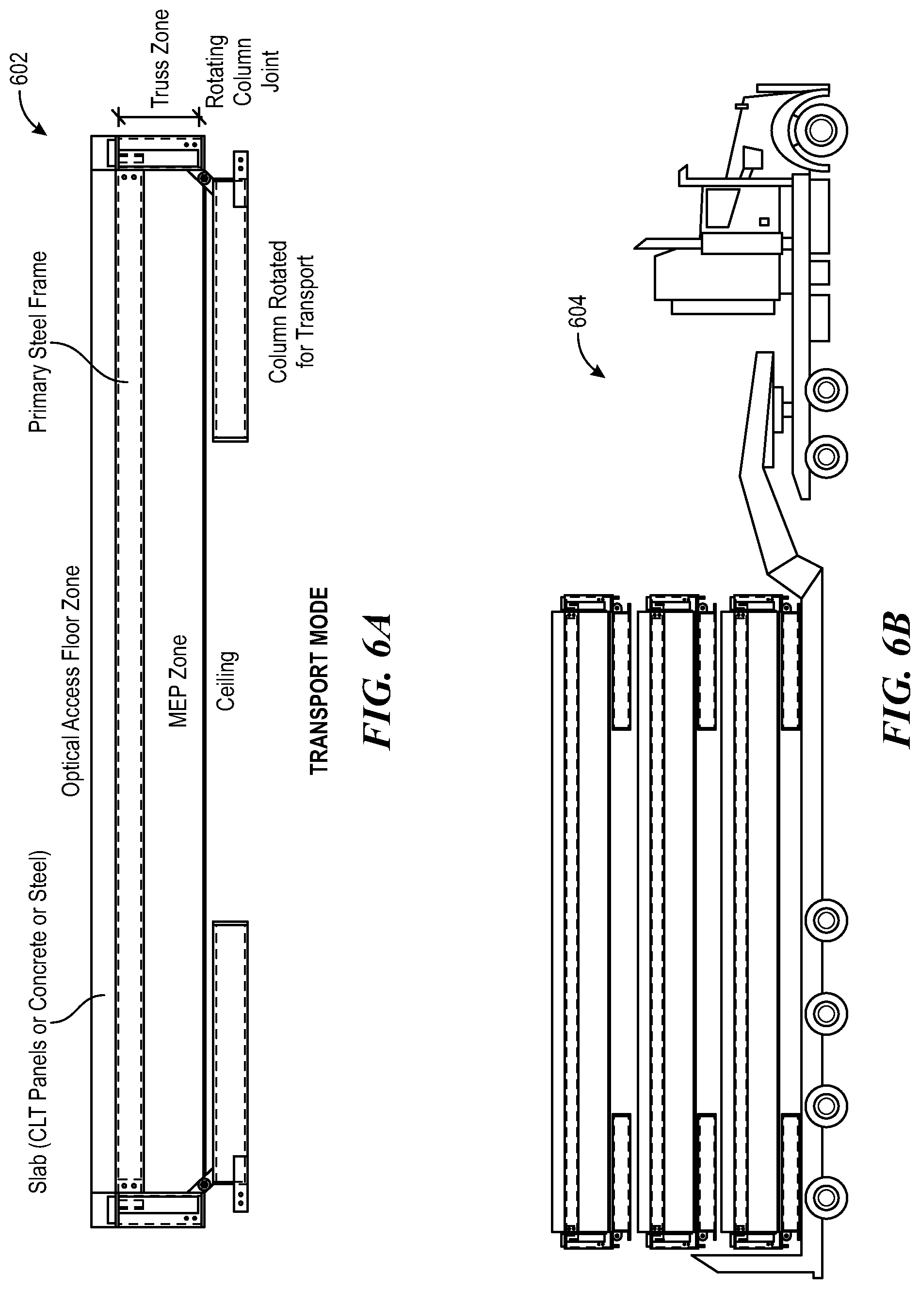 Patent US12312797 Figure 11 – System and methods employing prefabricated volumetric construction modules including transforming truss elements
