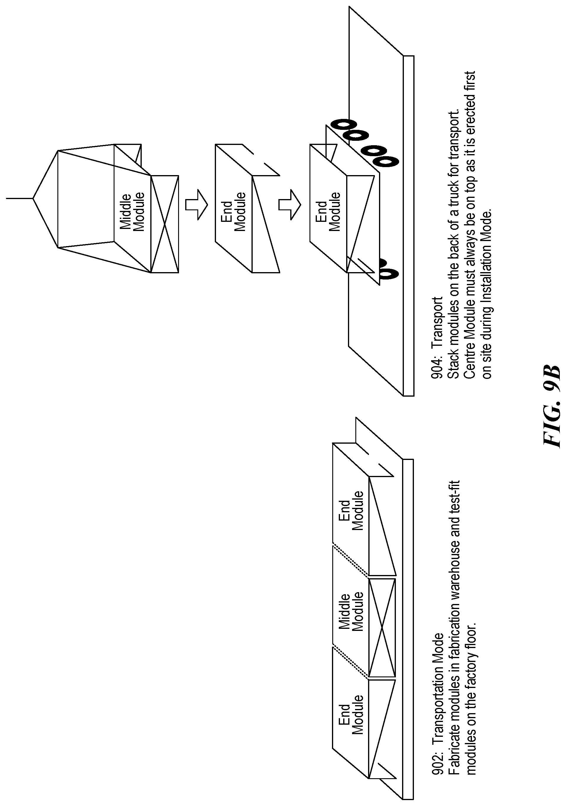 Patent US12312797 Figure 16 – System and methods employing prefabricated volumetric construction modules including transforming truss elements