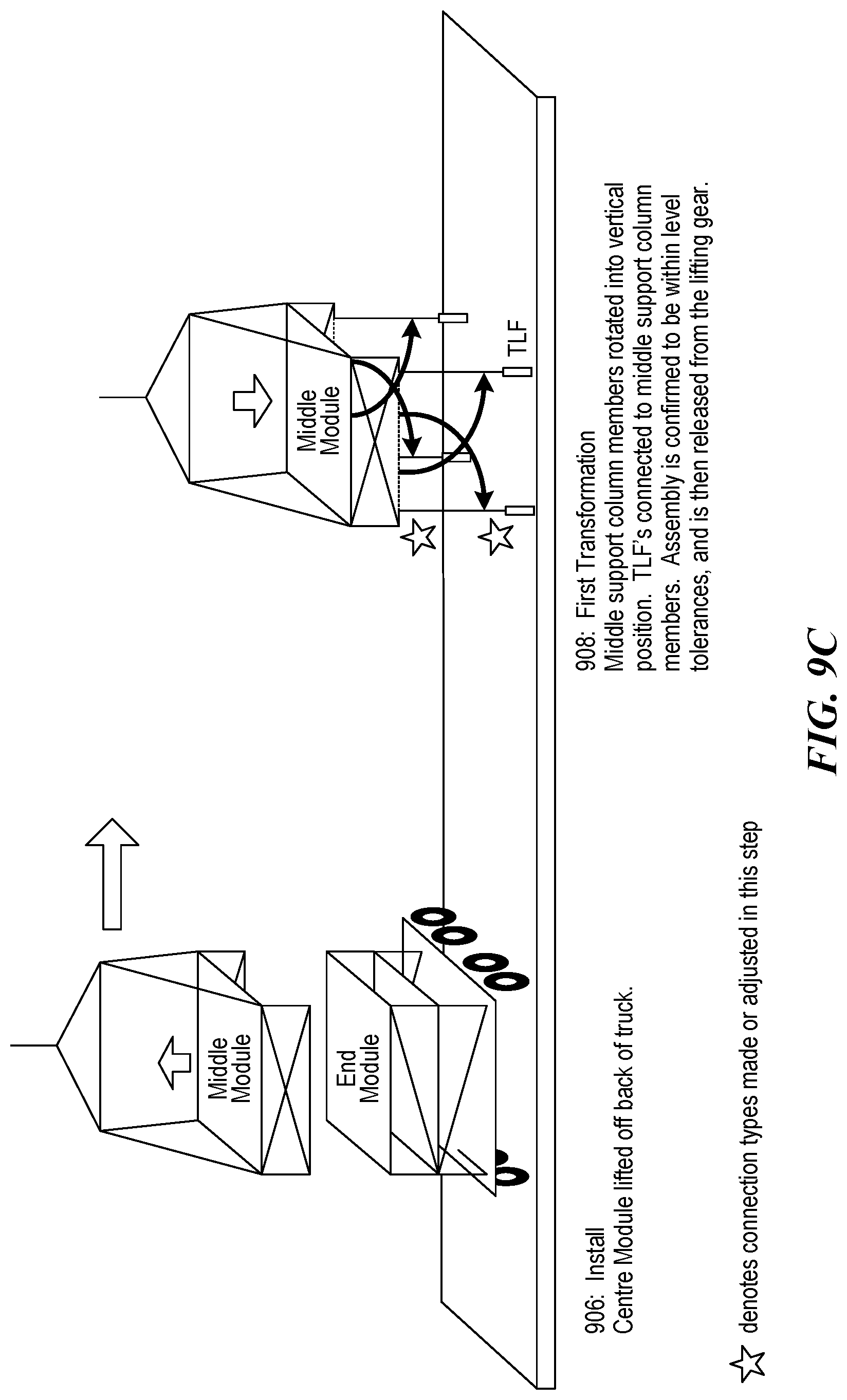 Patent US12312797 Figure 17 – System and methods employing prefabricated volumetric construction modules including transforming truss elements