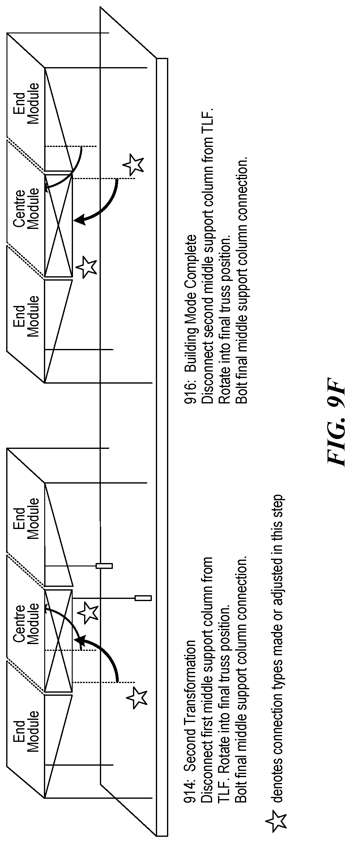 Patent US12312797 Figure 20 – System and methods employing prefabricated volumetric construction modules including transforming truss elements