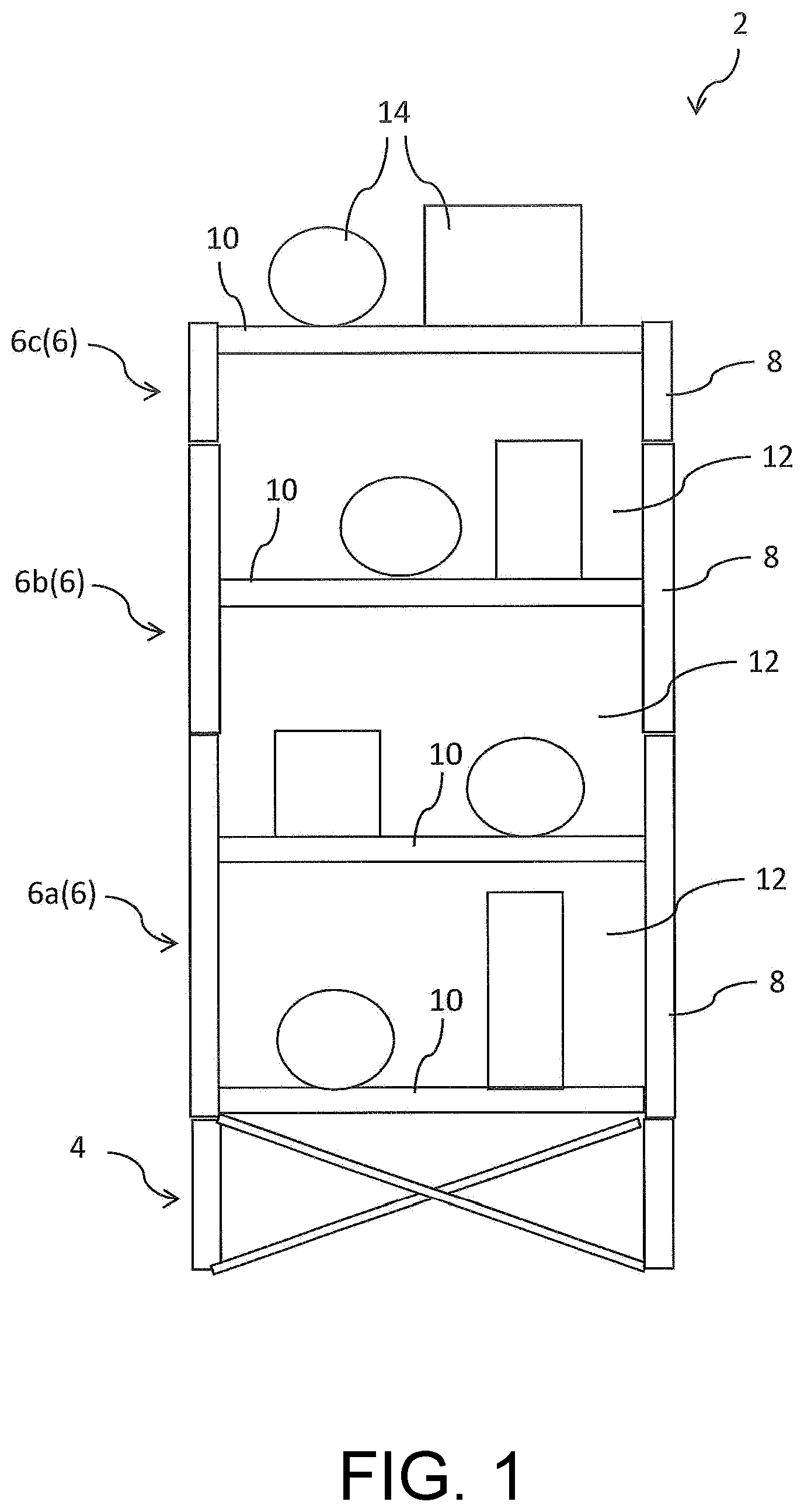 Patent US12312799 Figure 1 – Module for separate conveyance, structure for plant, and method of constructing structure for plant