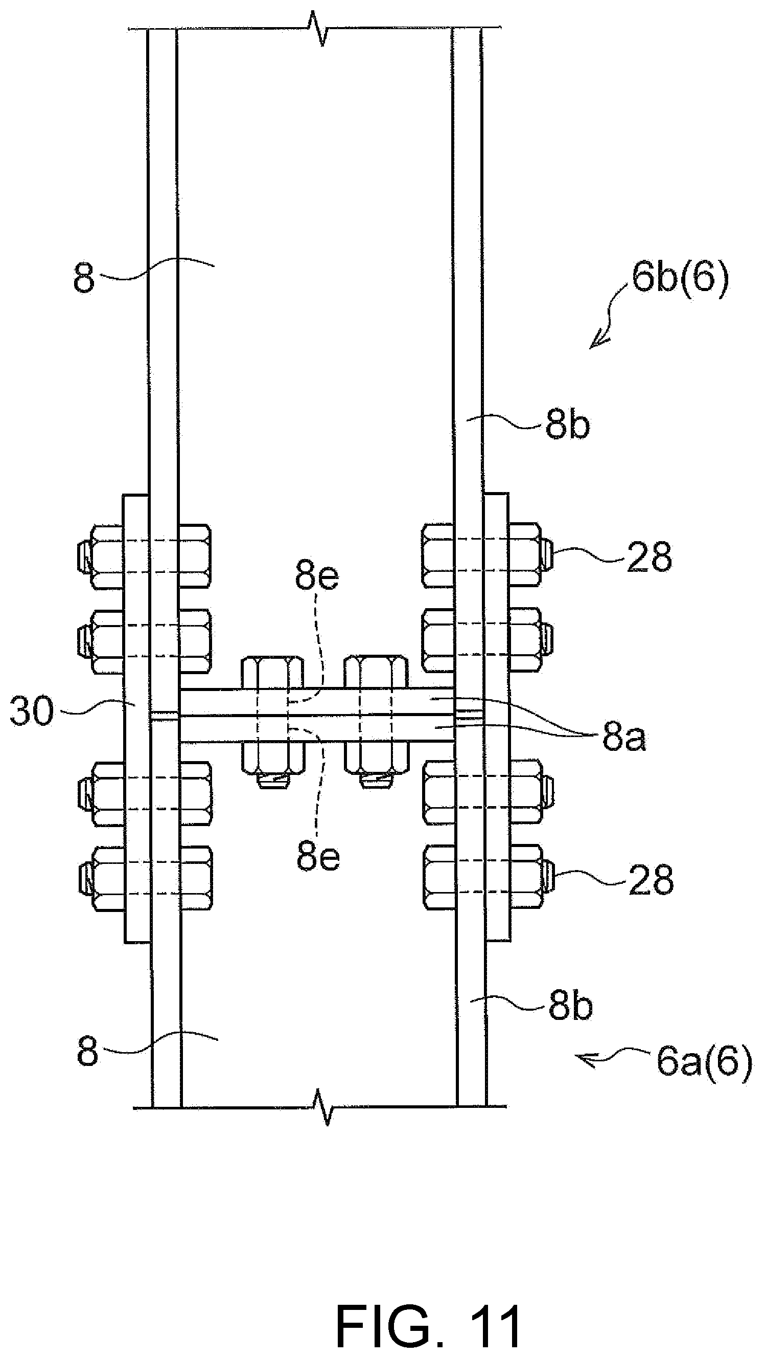 Patent US12312799 Figure 11 – Module for separate conveyance, structure for plant, and method of constructing structure for plant