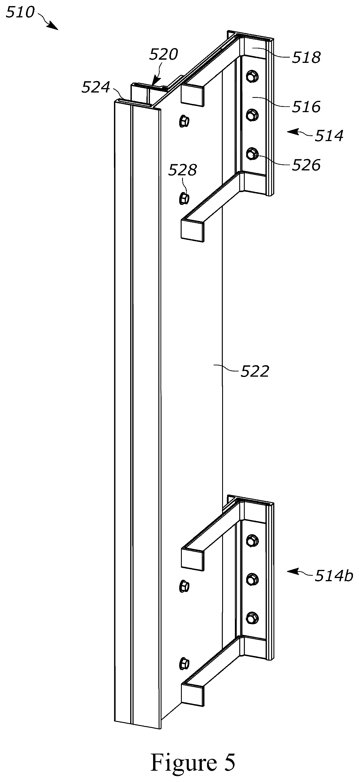 Patent US12312801 Figure 6 – Bracket assembly including a fiber reinforced polymer bracket having a backer and method of use thereof