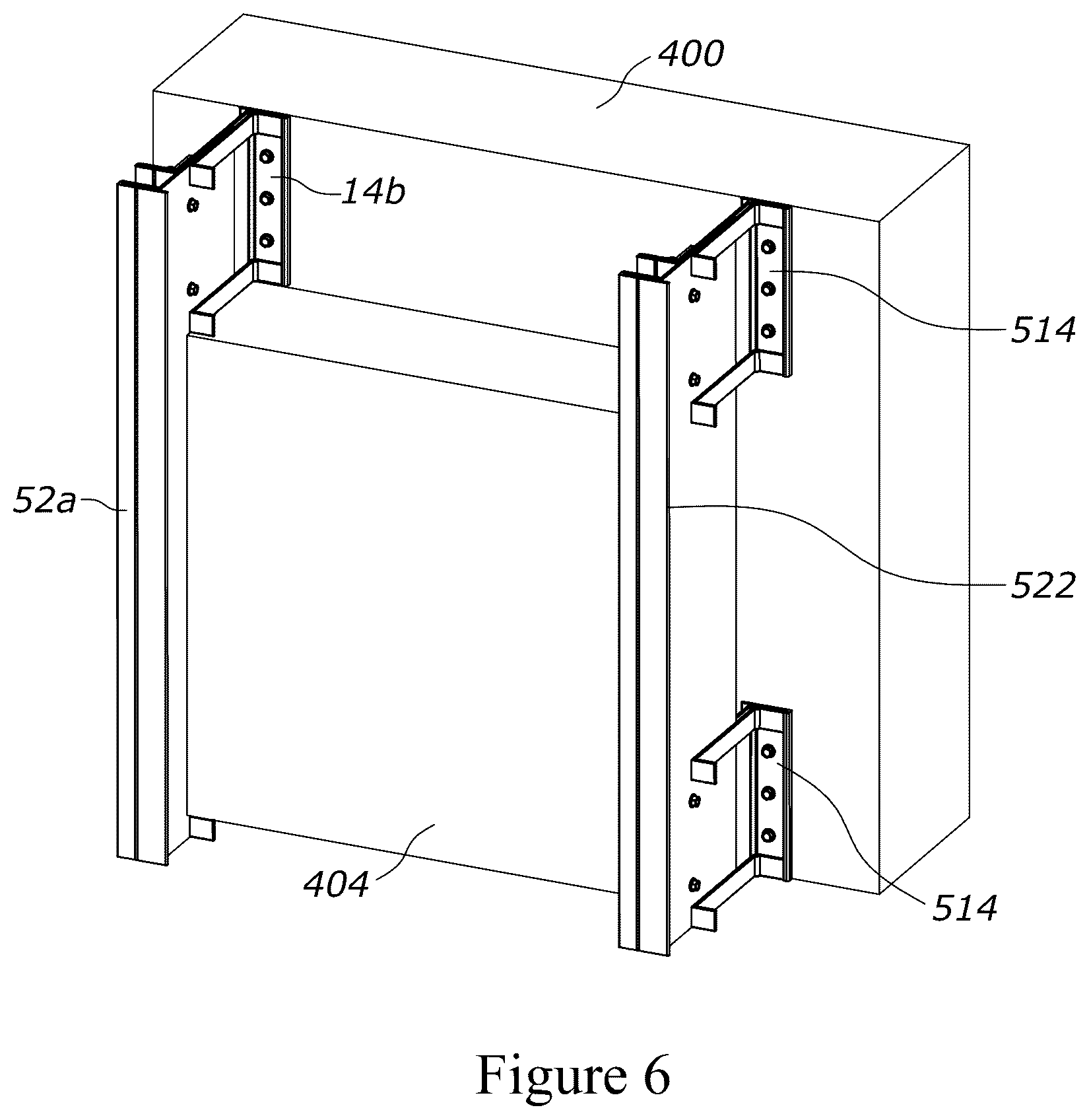 Patent US12312801 Figure 7 – Bracket assembly including a fiber reinforced polymer bracket having a backer and method of use thereof