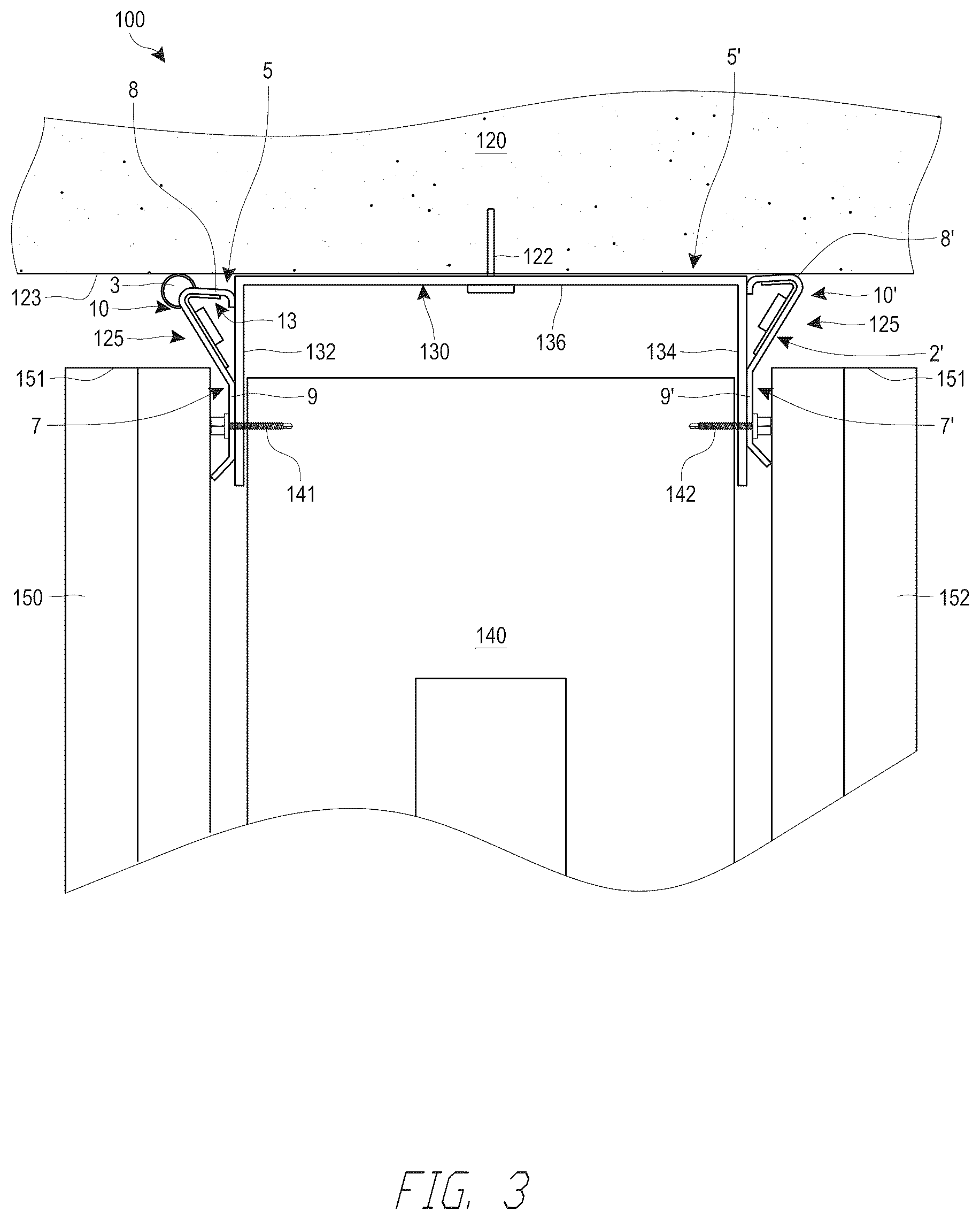 Patent US12312802 Figure 2 – Fire-rated joint component and wall assembly