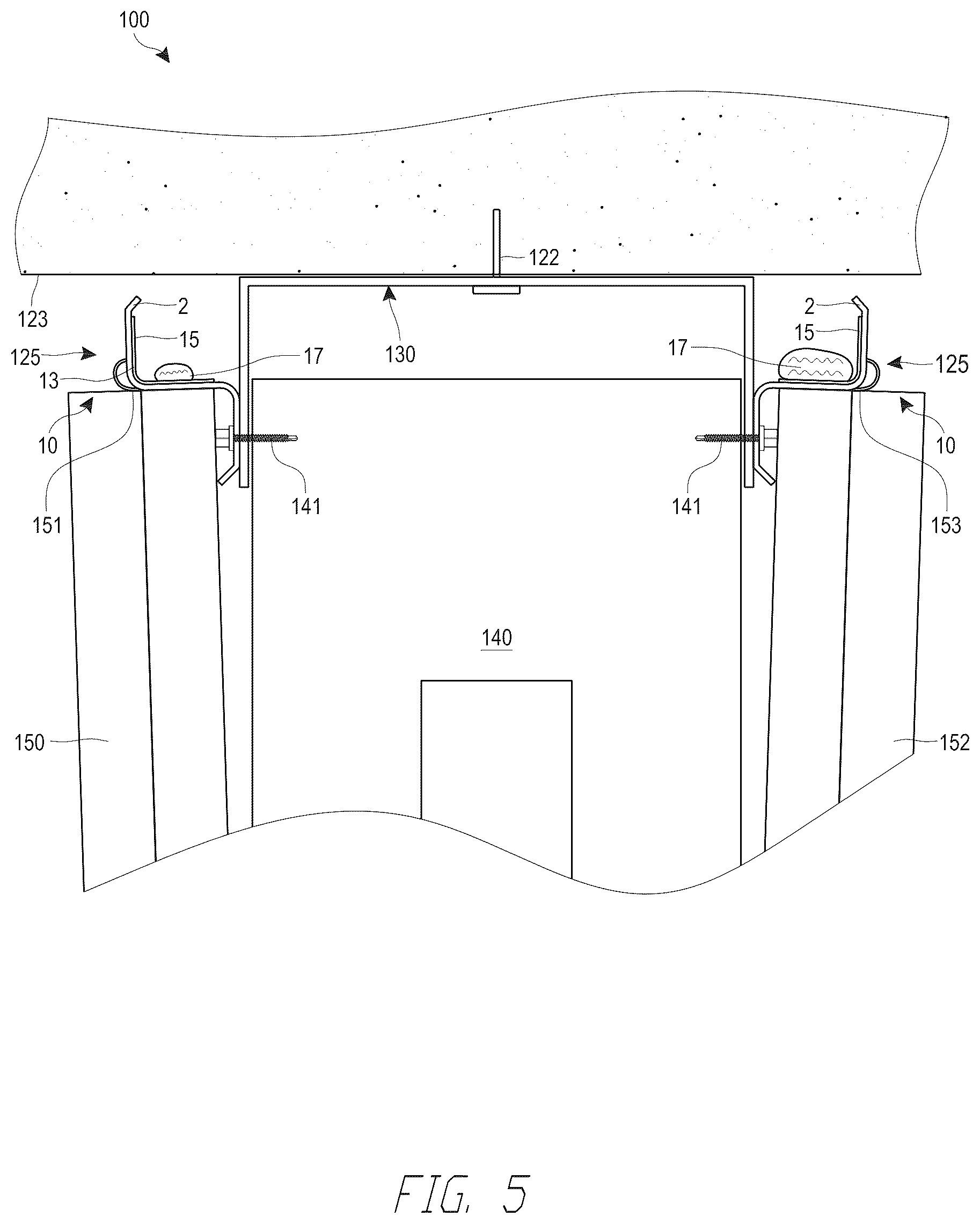 Patent US12312802 Figure 4 – Fire-rated joint component and wall assembly