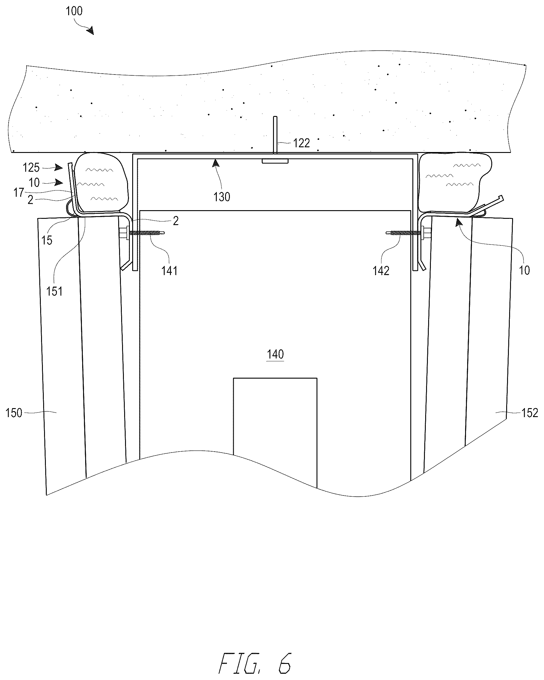 Patent US12312802 Figure 5 – Fire-rated joint component and wall assembly