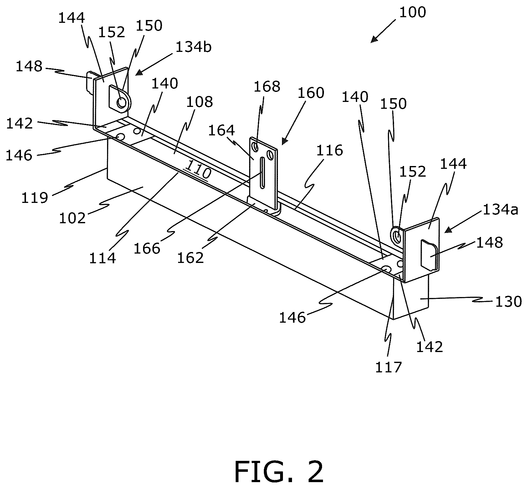 Patent US12312805 Figure 2 – Multifunctional lighting assembly for a T-bar grid arrangement