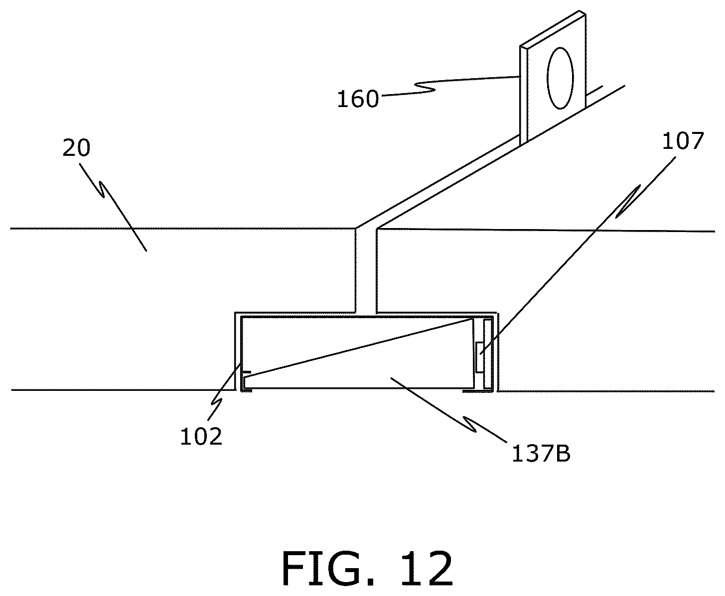 Patent US12312805 Figure 12 – Multifunctional lighting assembly for a T-bar grid arrangement