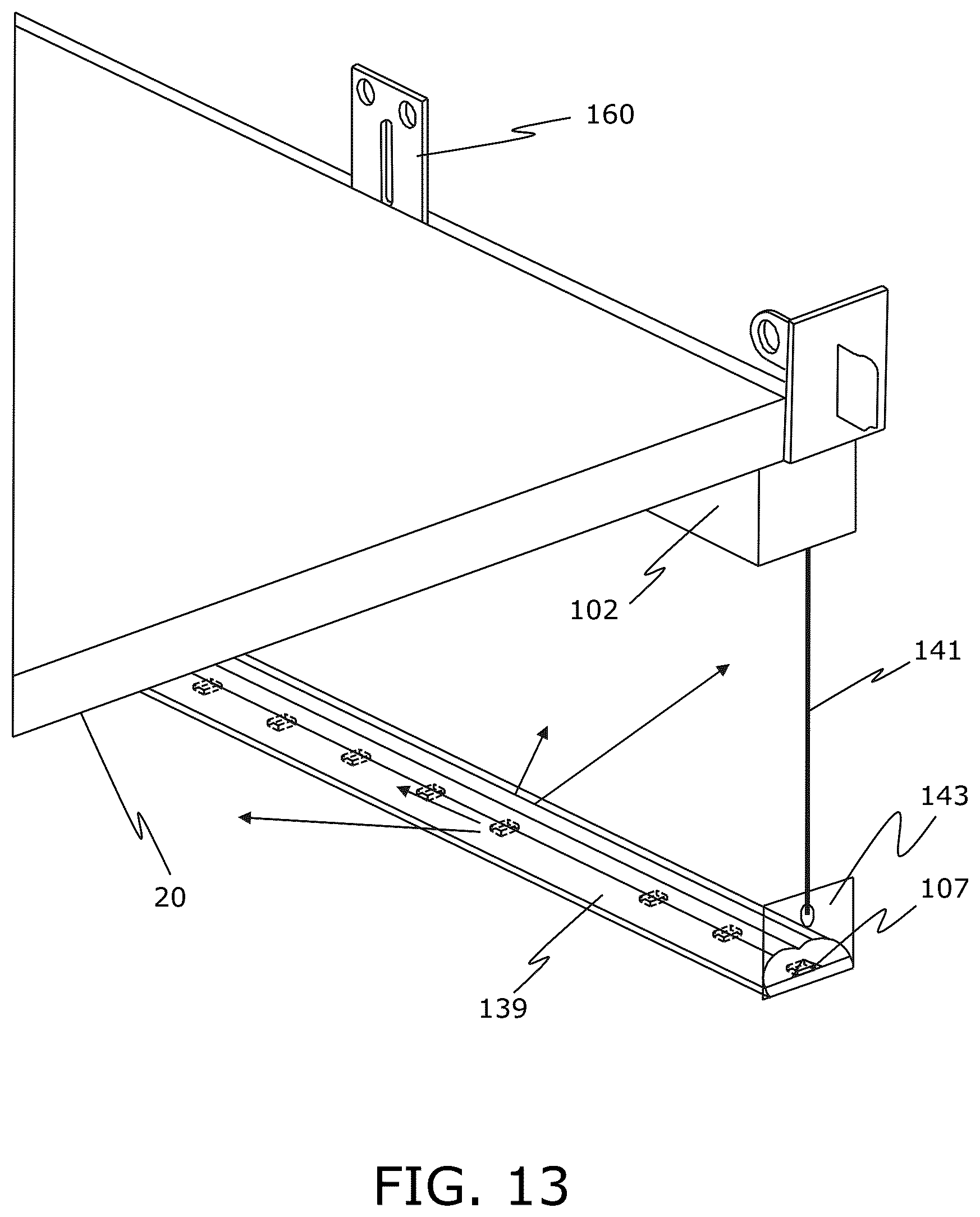 Patent US12312805 Figure 13 – Multifunctional lighting assembly for a T-bar grid arrangement
