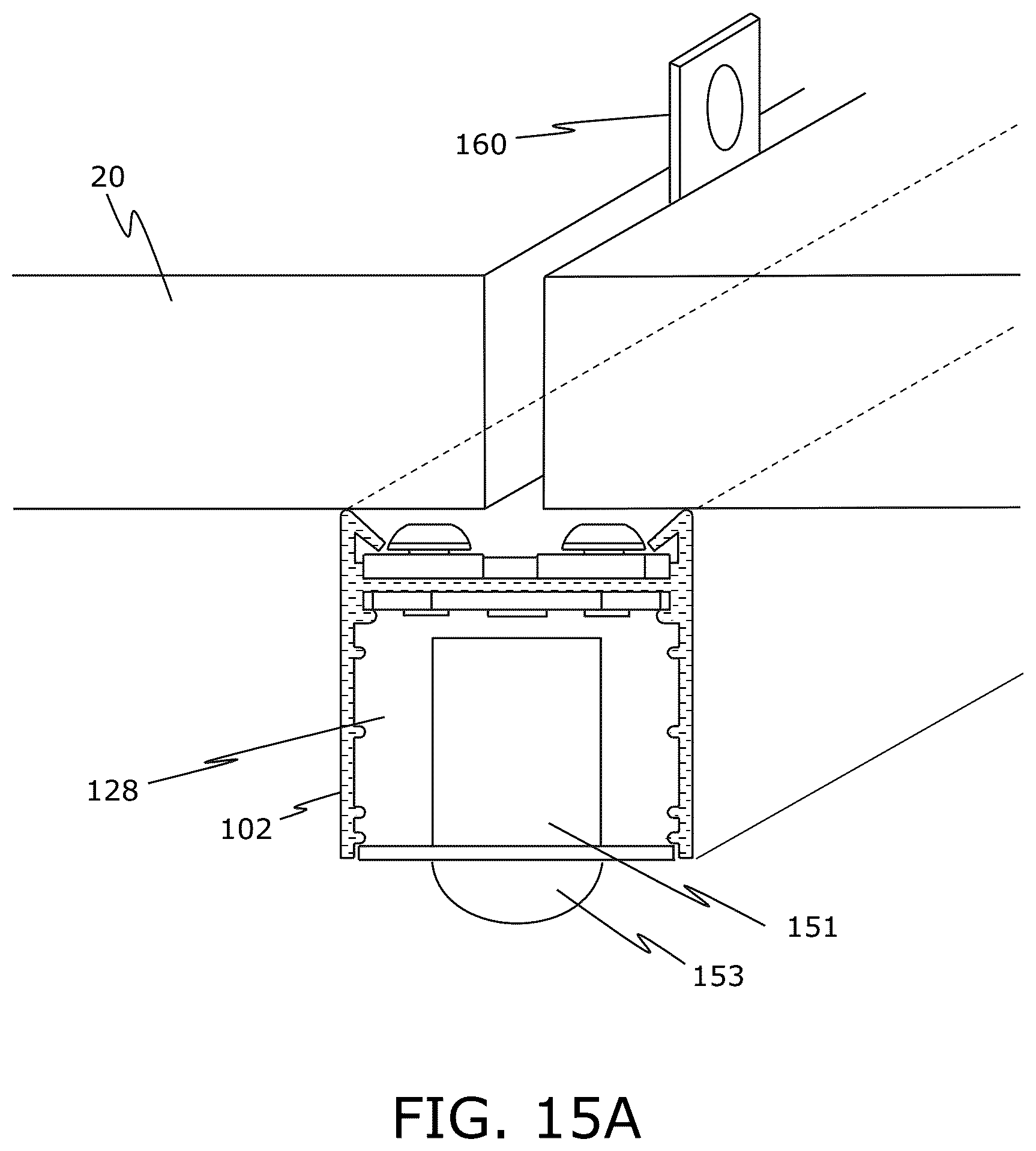 Patent US12312805 Figure 16 – Multifunctional lighting assembly for a T-bar grid arrangement