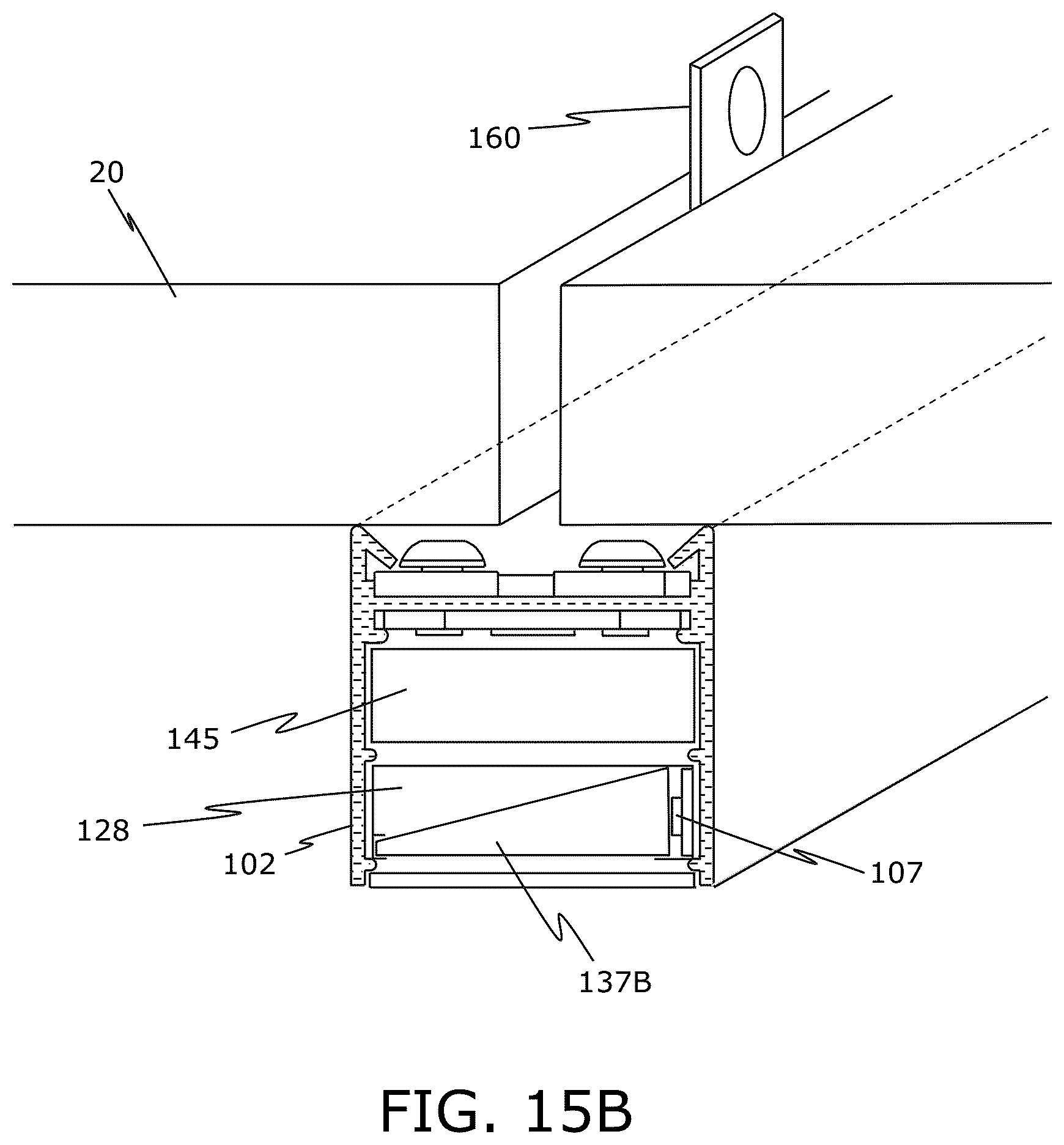 Patent US12312805 Figure 17 – Multifunctional lighting assembly for a T-bar grid arrangement