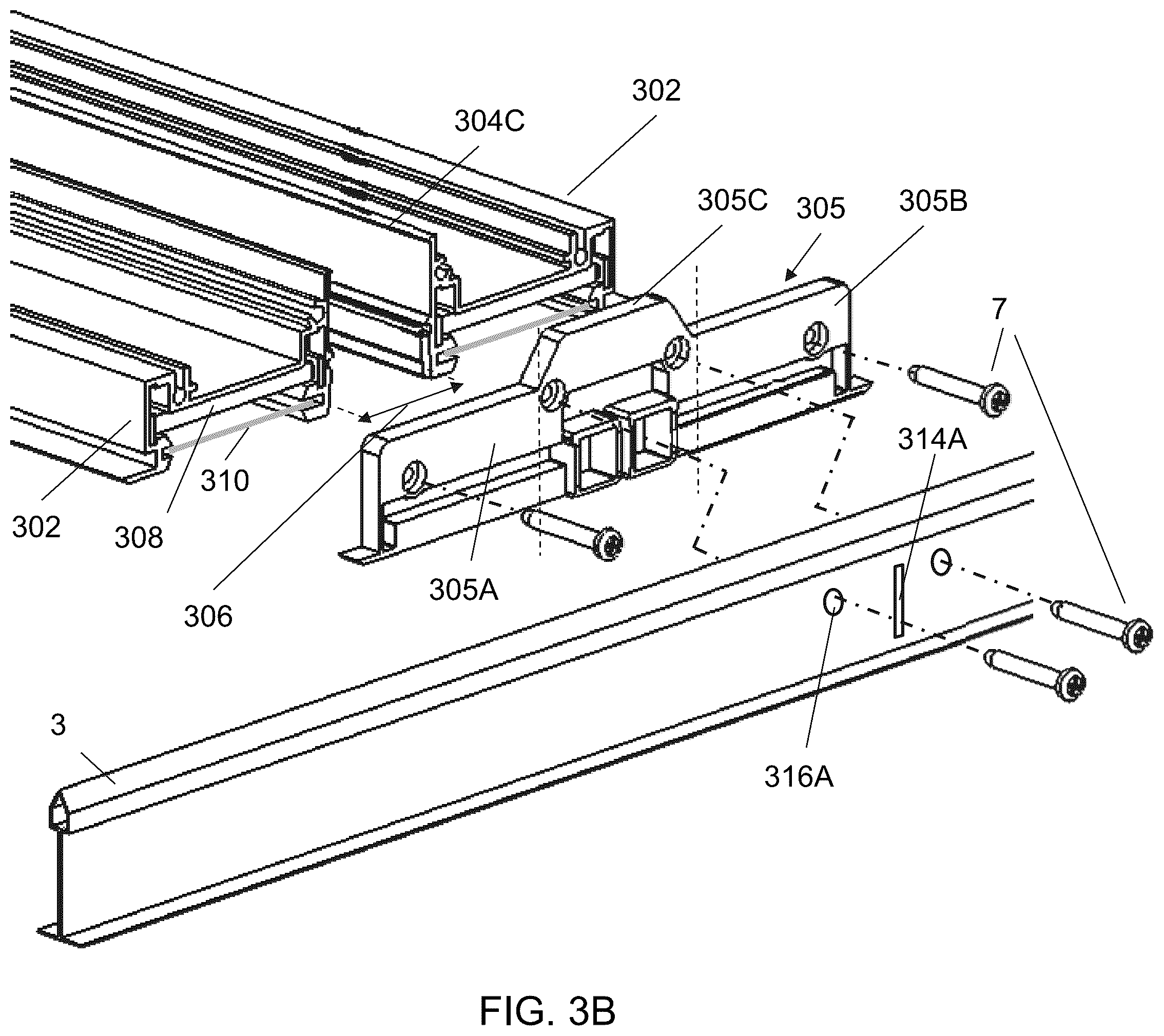 Patent US12312806 Figure 9 – Ceiling grid lighting assembly with two linear lighting modules and a configurable, functional gap