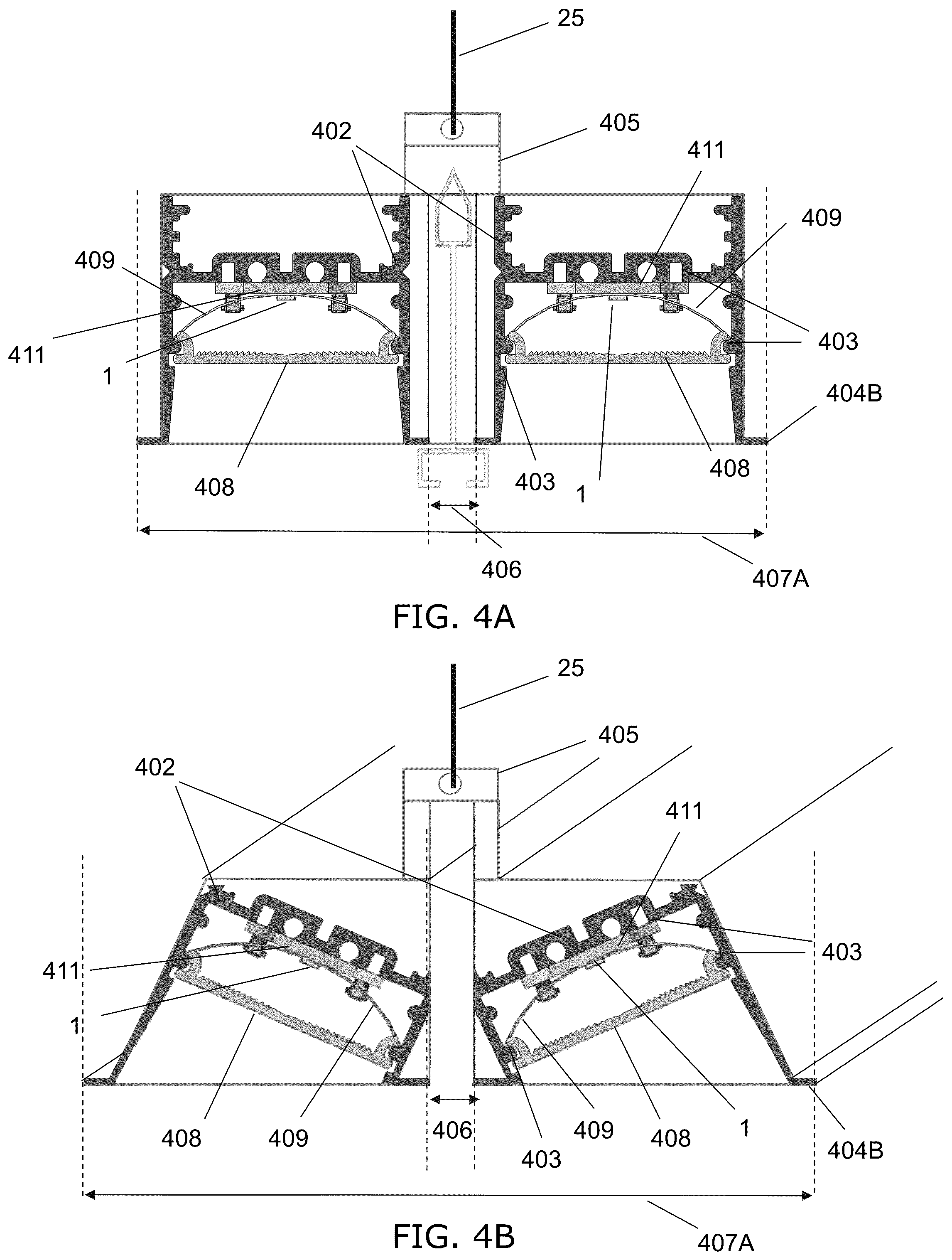 Patent US12312806 Figure 15 – Ceiling grid lighting assembly with two linear lighting modules and a configurable, functional gap