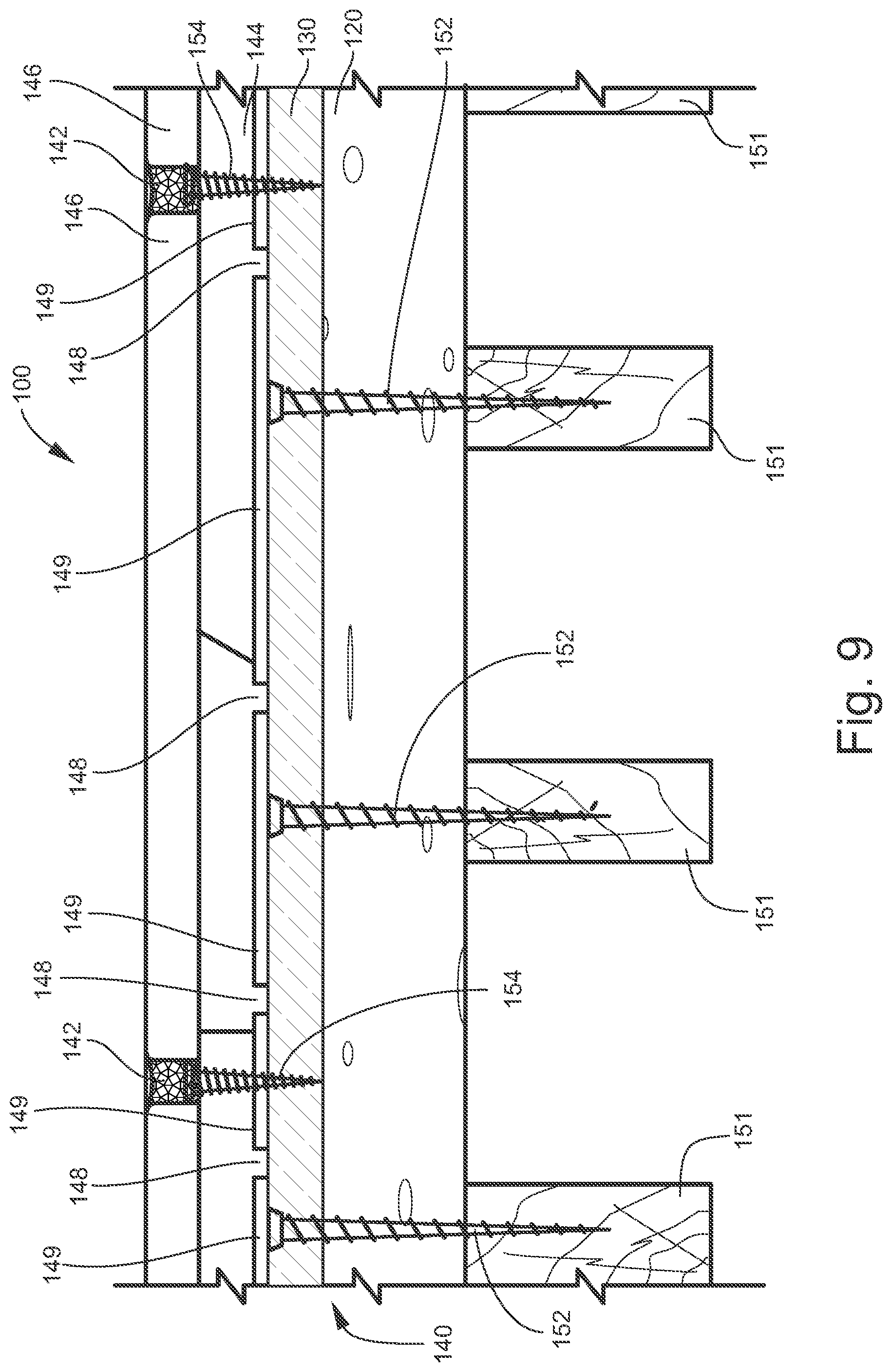 Patent US12312815 Figure 9 – Wall panel