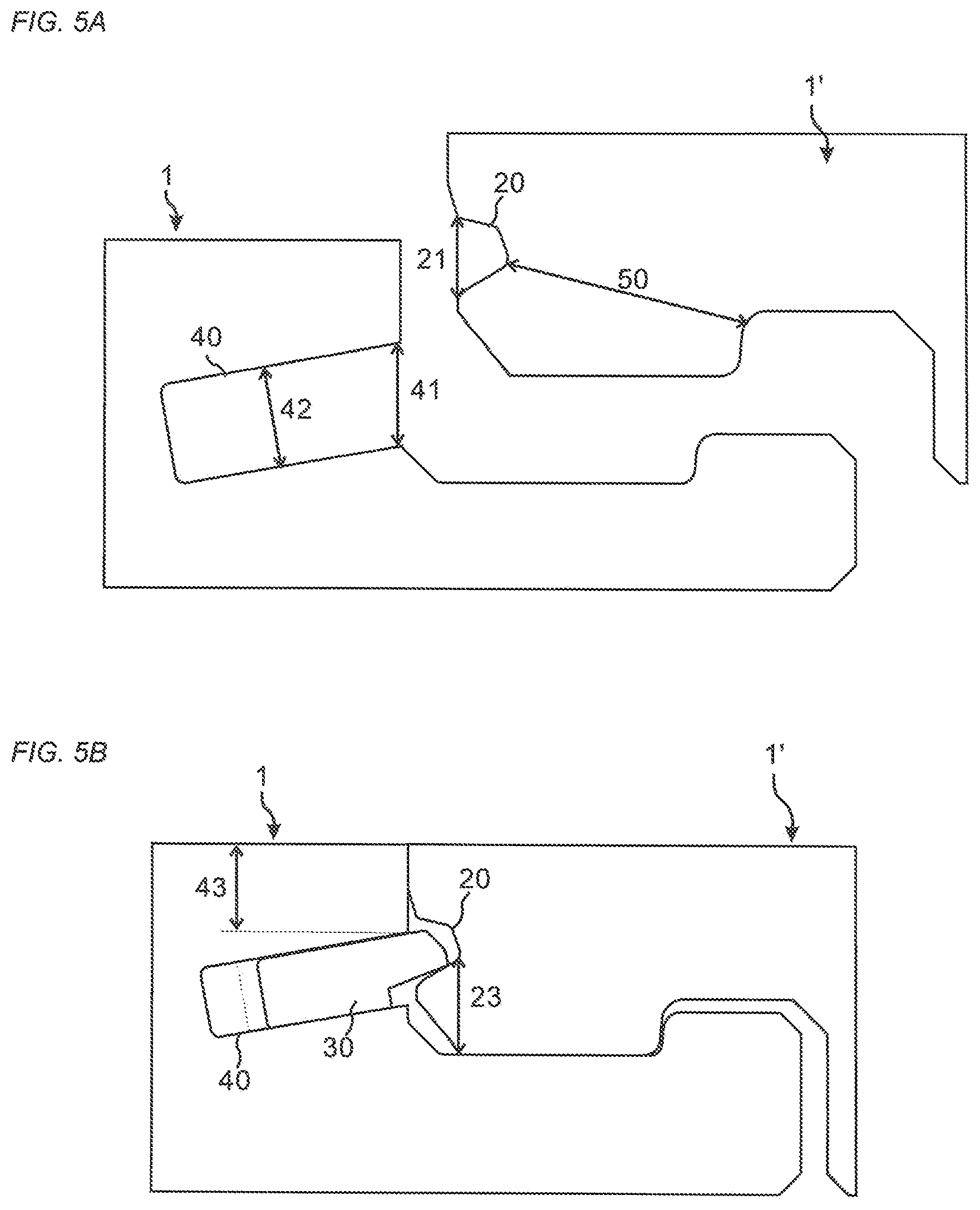 Patent US12312816 Figure 5 – Building panel with a mechanical locking system