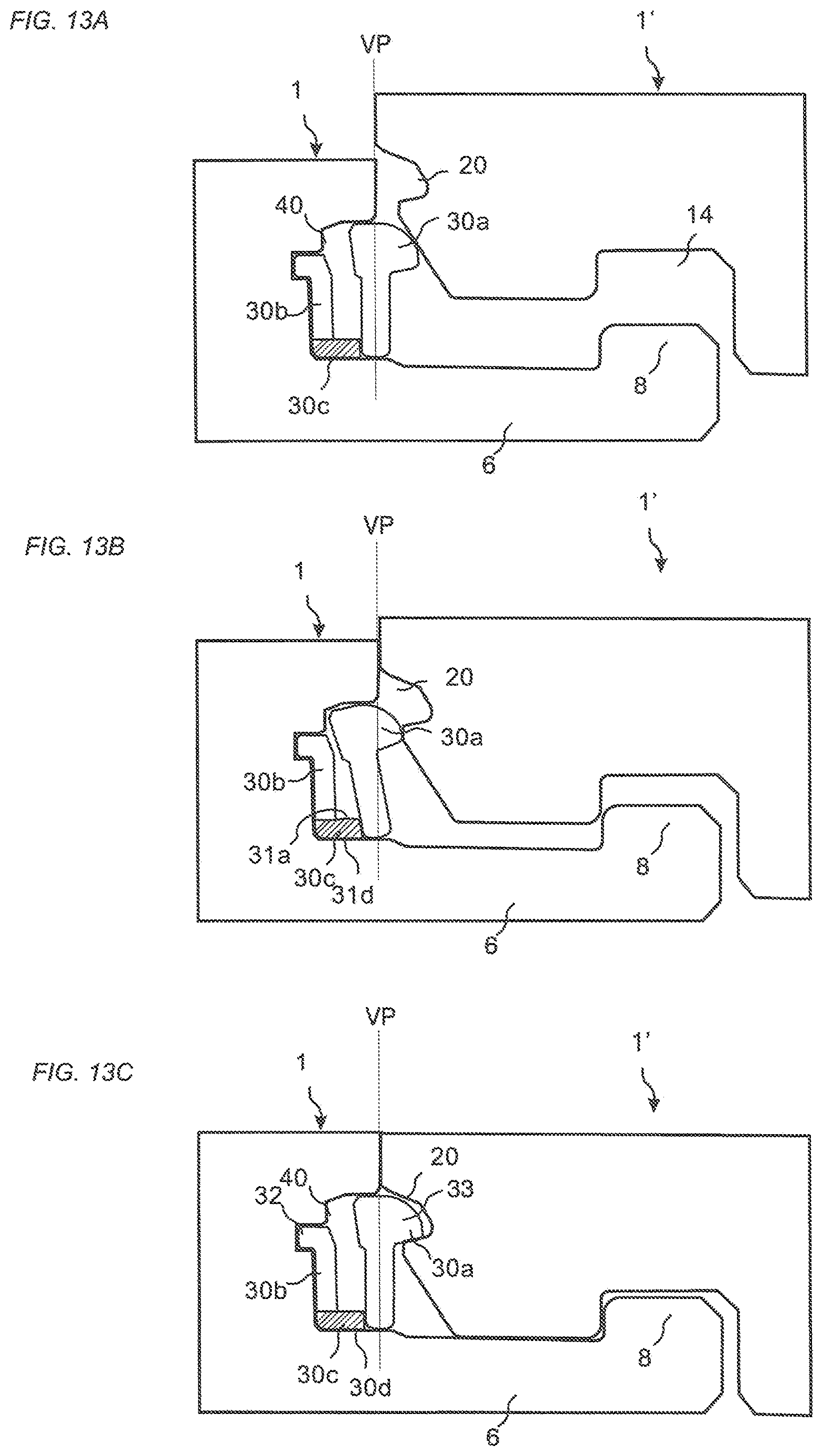 Patent US12312816 Figure 13 – Building panel with a mechanical locking system