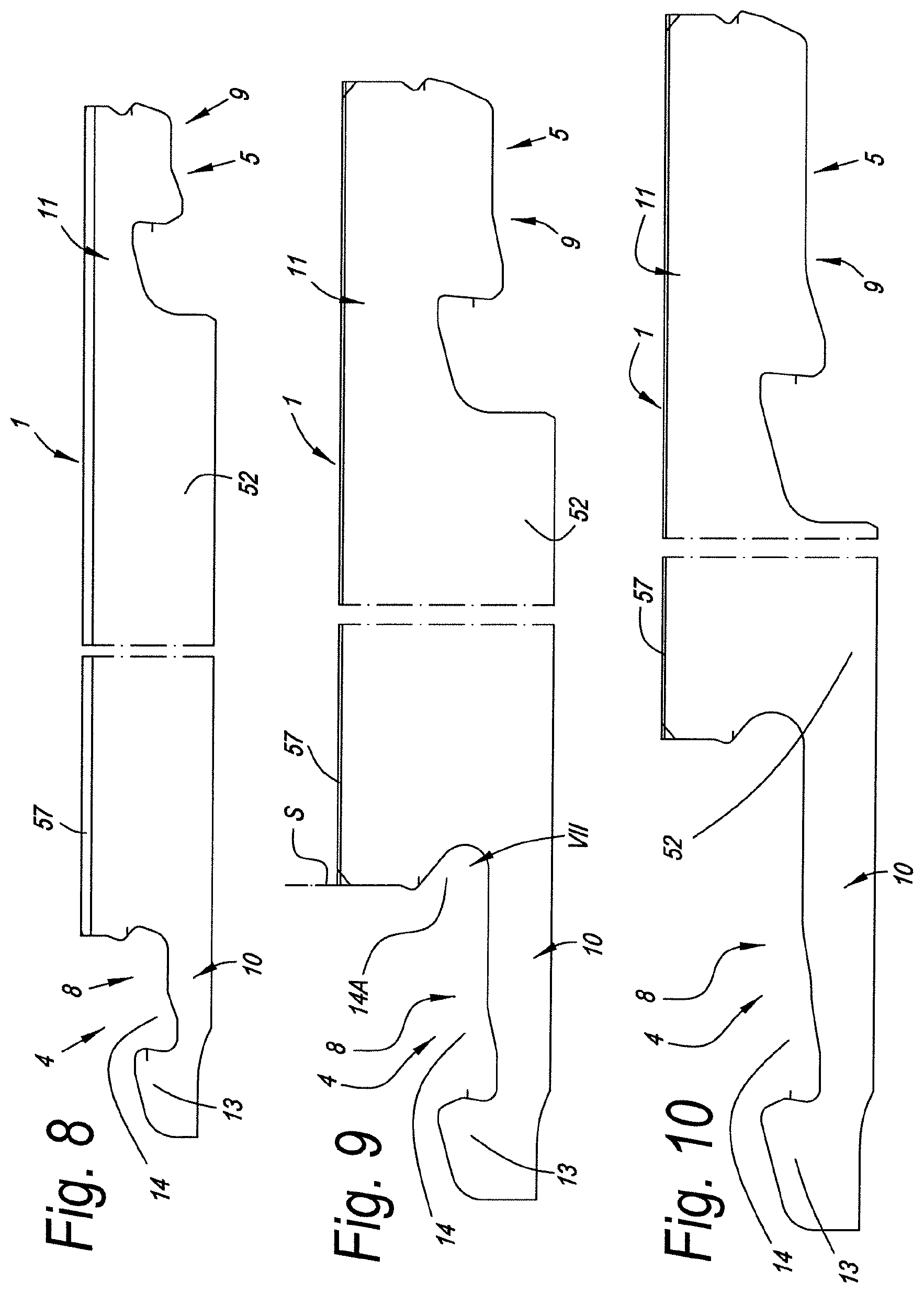 Patent US12312817 Figure 5 – Floor panel for forming a floor covering