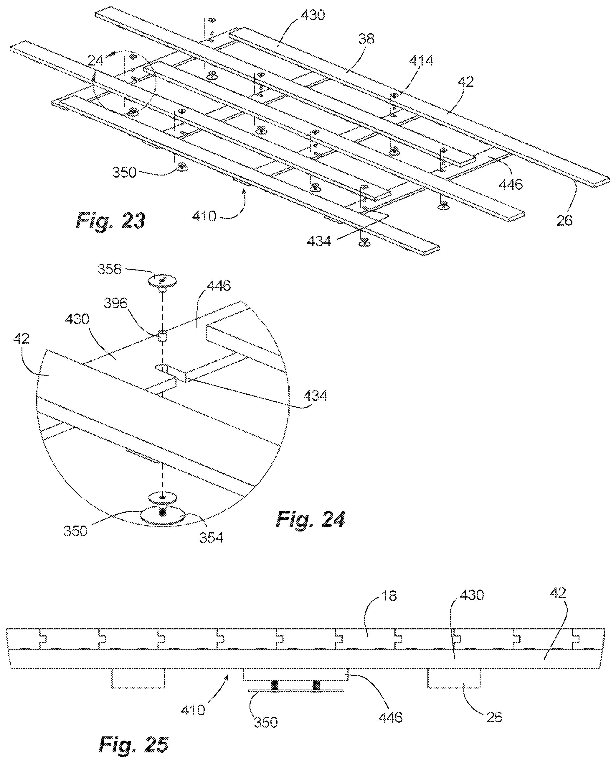 Patent US12312818 Figure 8 – Adhesive anchoring of subfloor