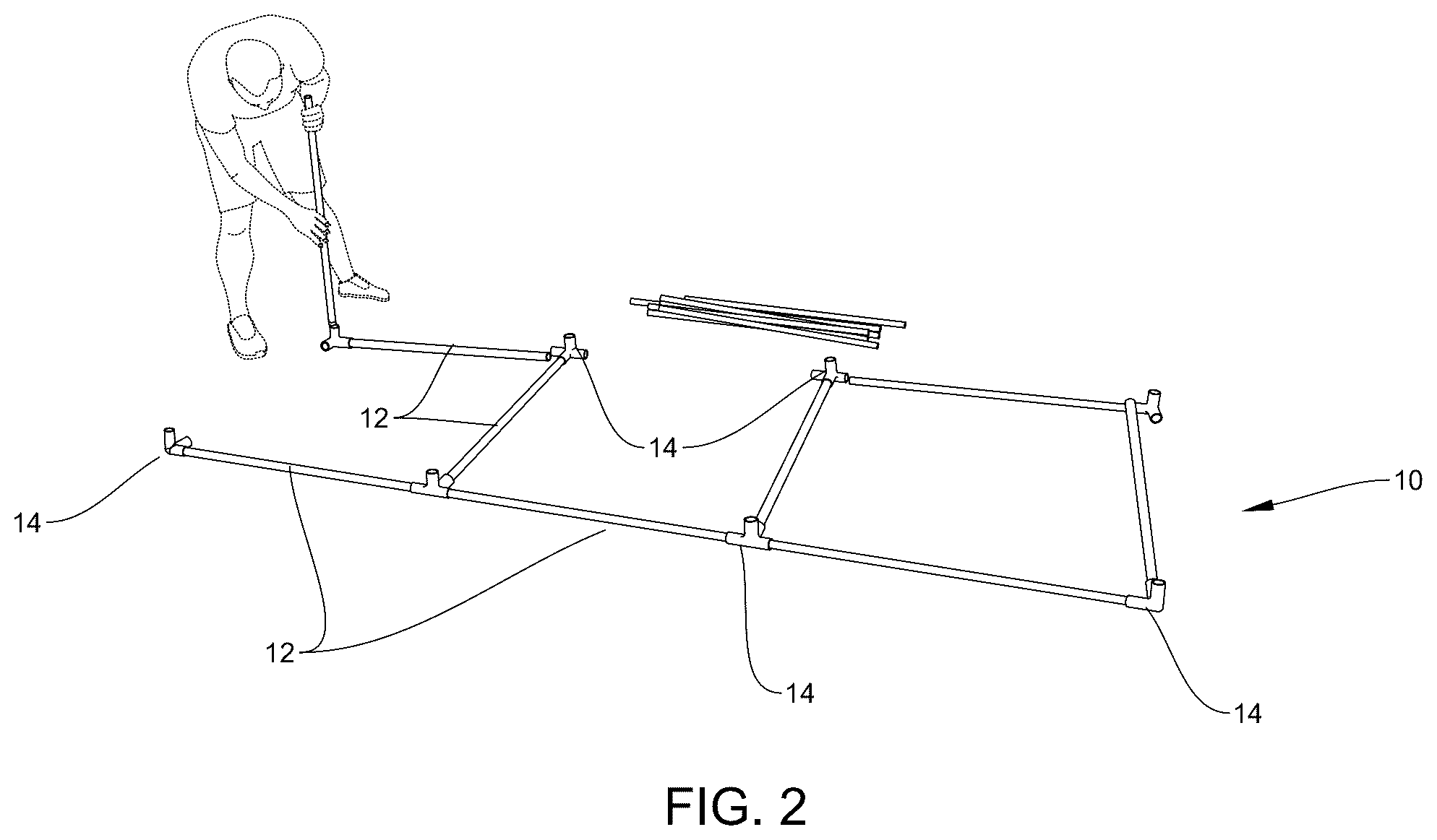Patent US12312821 Figure 2 – Adaptable, temporary landscape protection structure