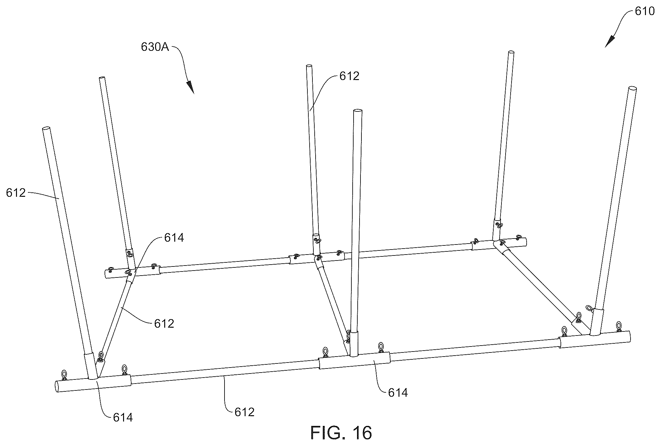 Patent US12312821 Figure 16 – Adaptable, temporary landscape protection structure