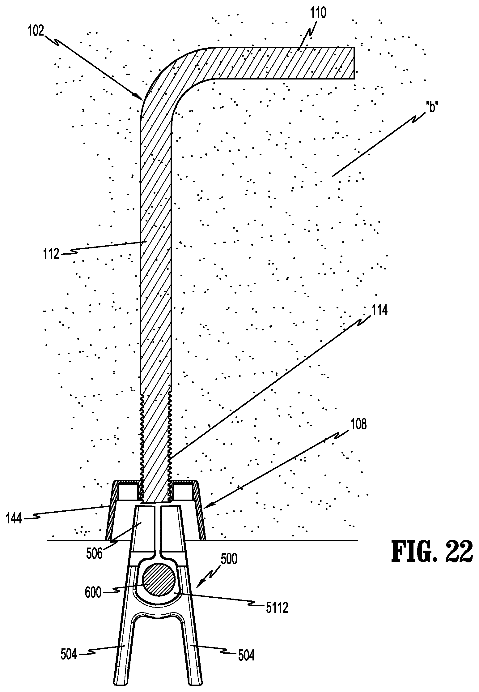 Patent US12312822 Figure 13 – Construction anchor apparatus and system and methodology of use