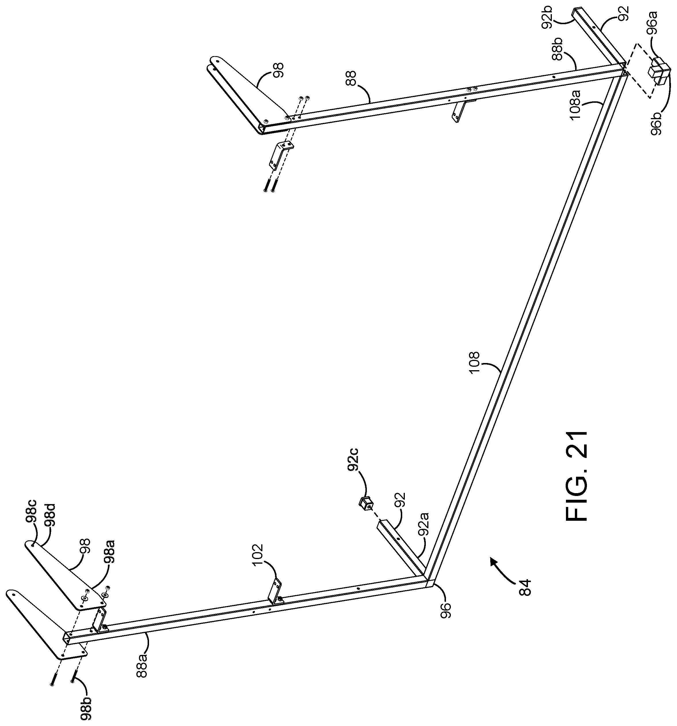 Patent US12312823 Figure 10 – Portable multi-hinged shelter