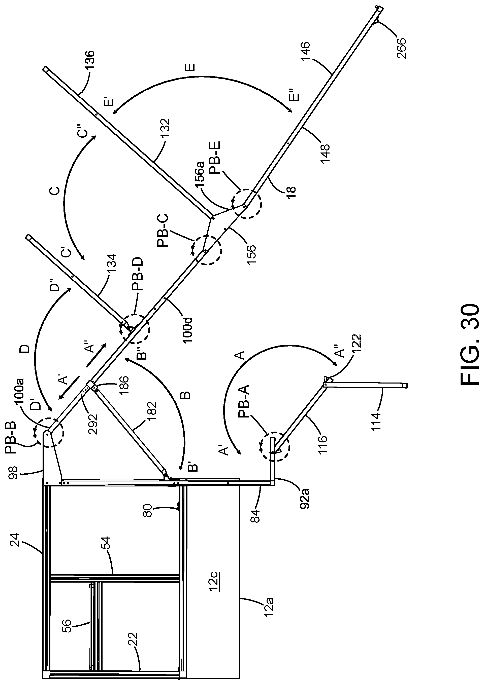 Patent US12312823 Figure 16 – Portable multi-hinged shelter