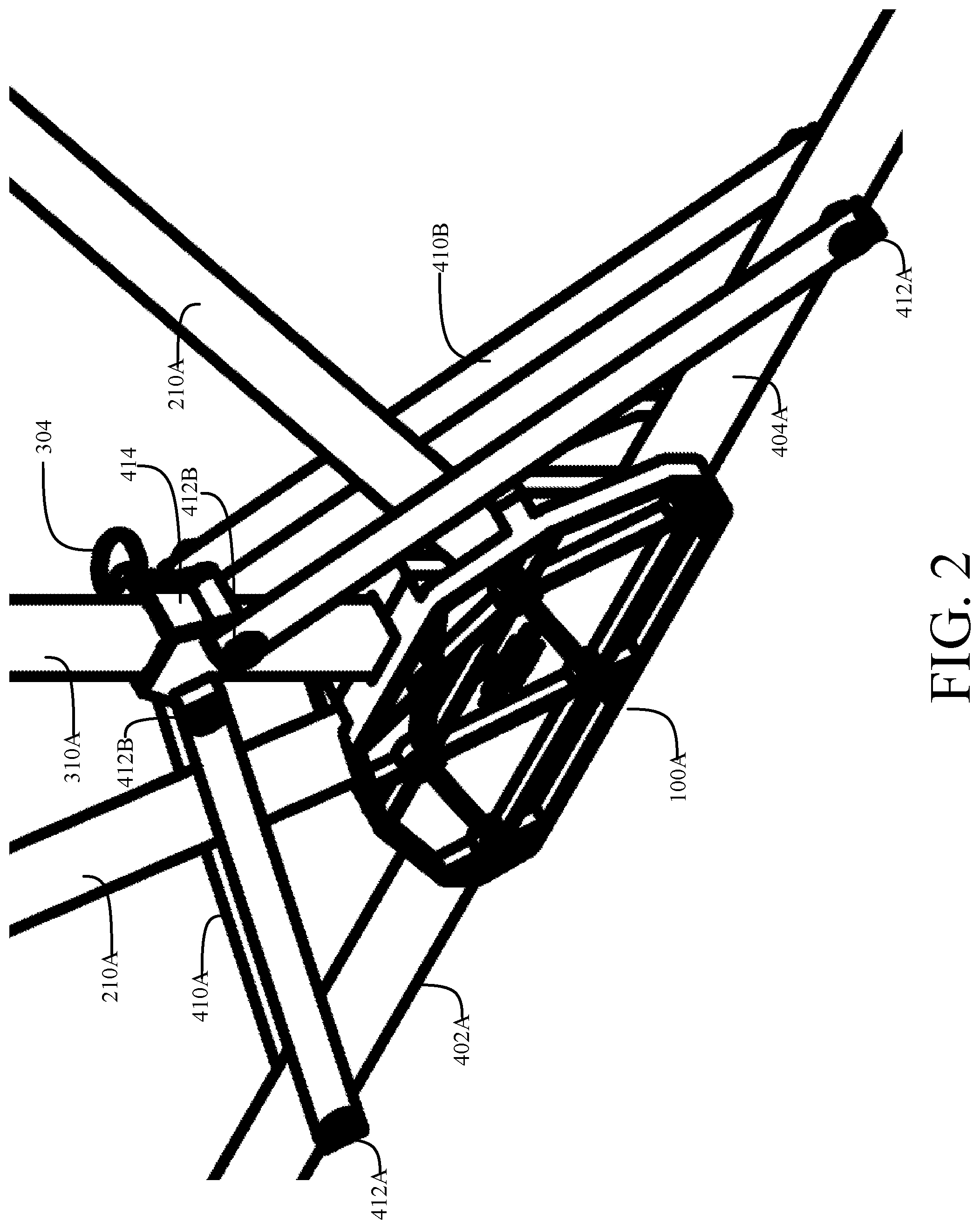 Patent US12312825 Figure 2 – Tent frame assembly