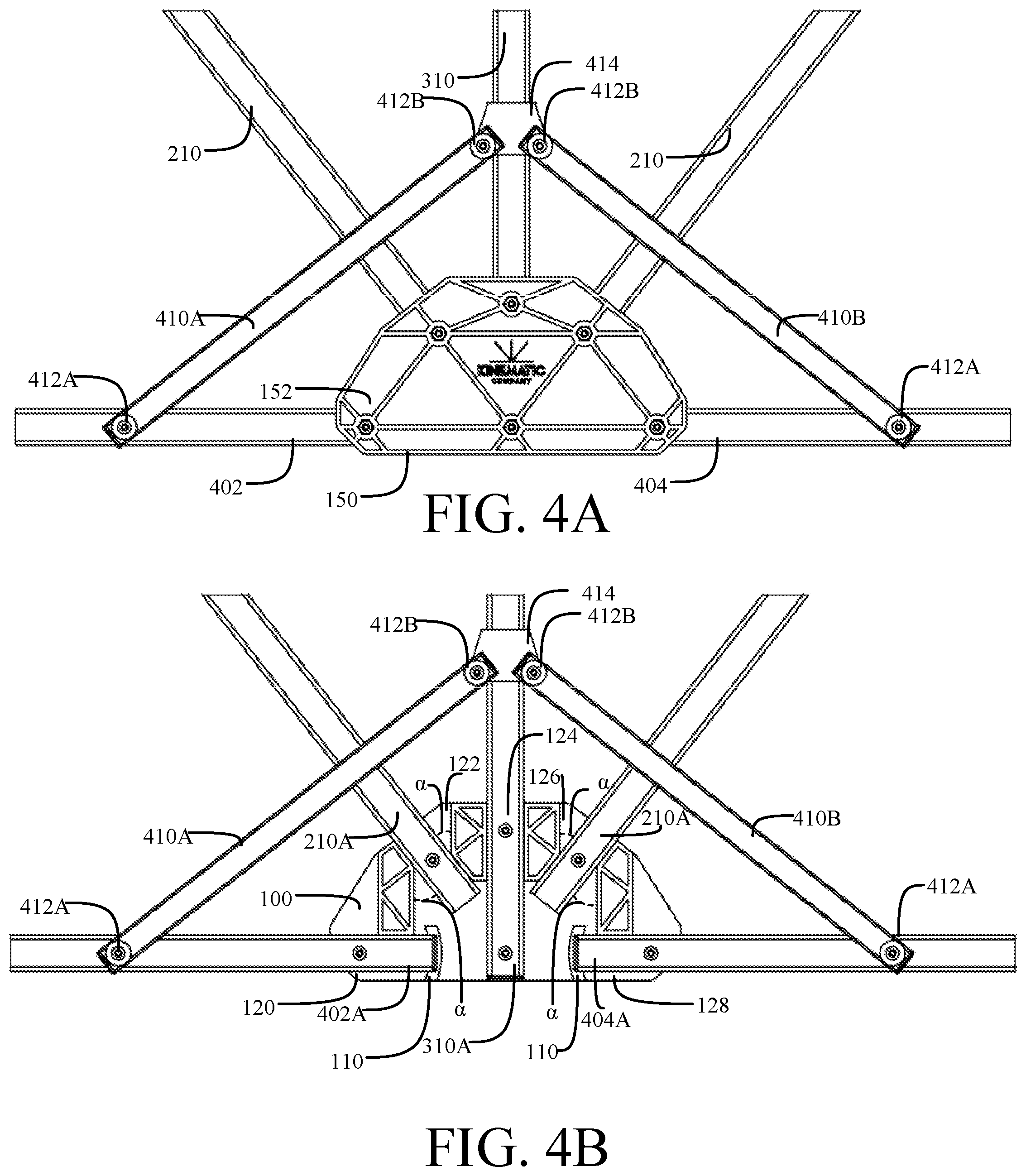 Patent US12312825 Figure 4 – Tent frame assembly