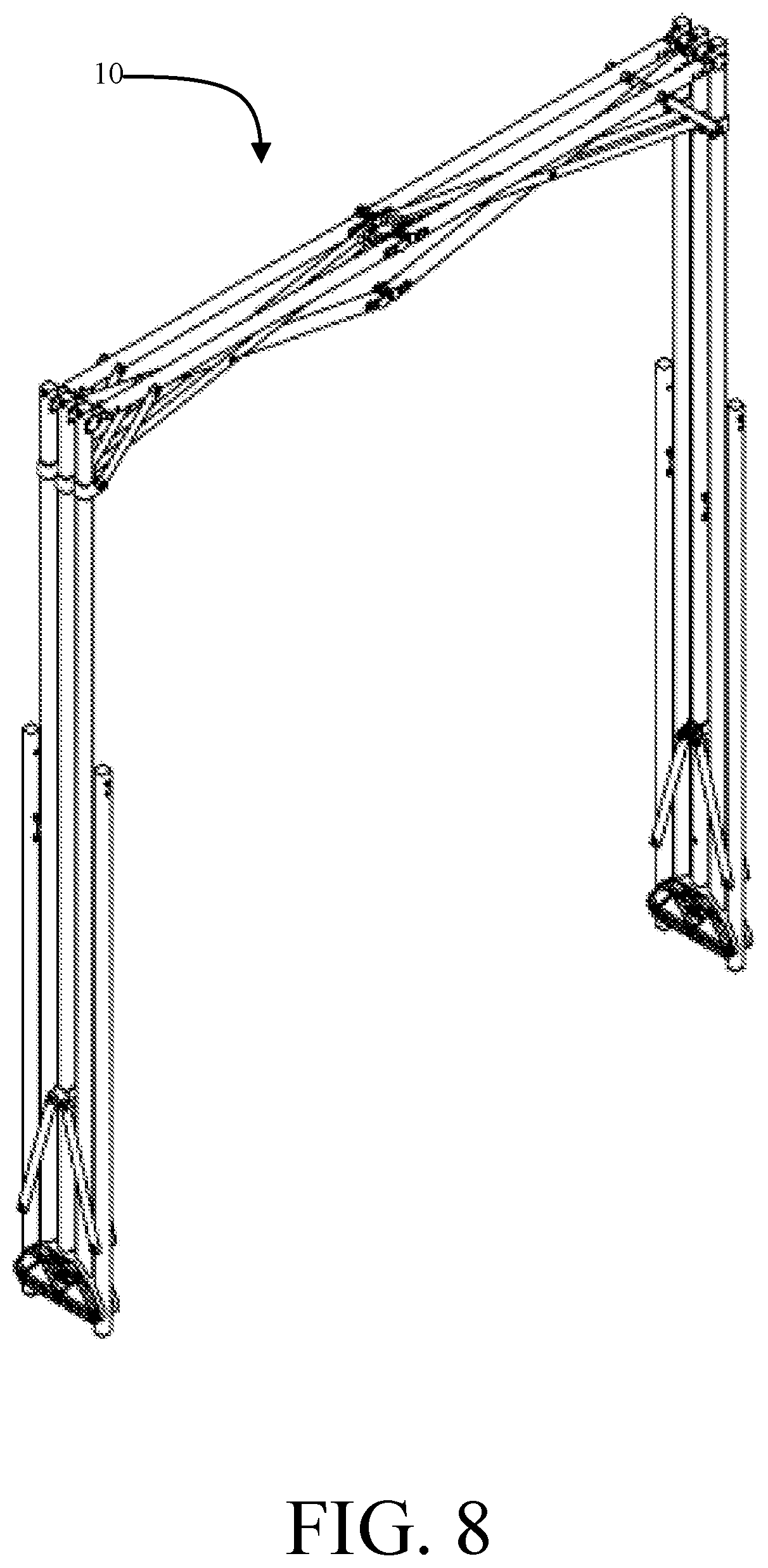 Patent US12312825 Figure 8 – Tent frame assembly