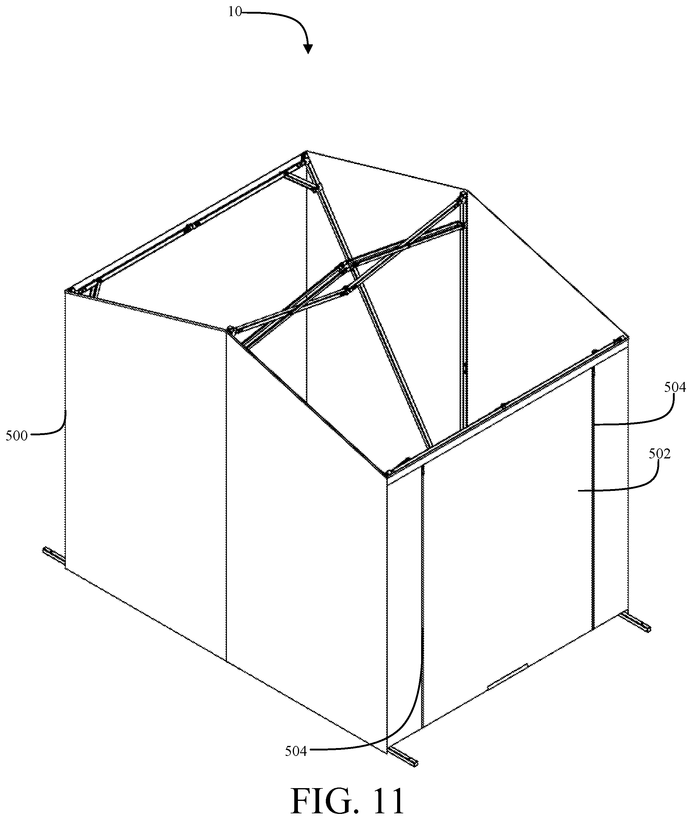 Patent US12312825 Figure 11 – Tent frame assembly