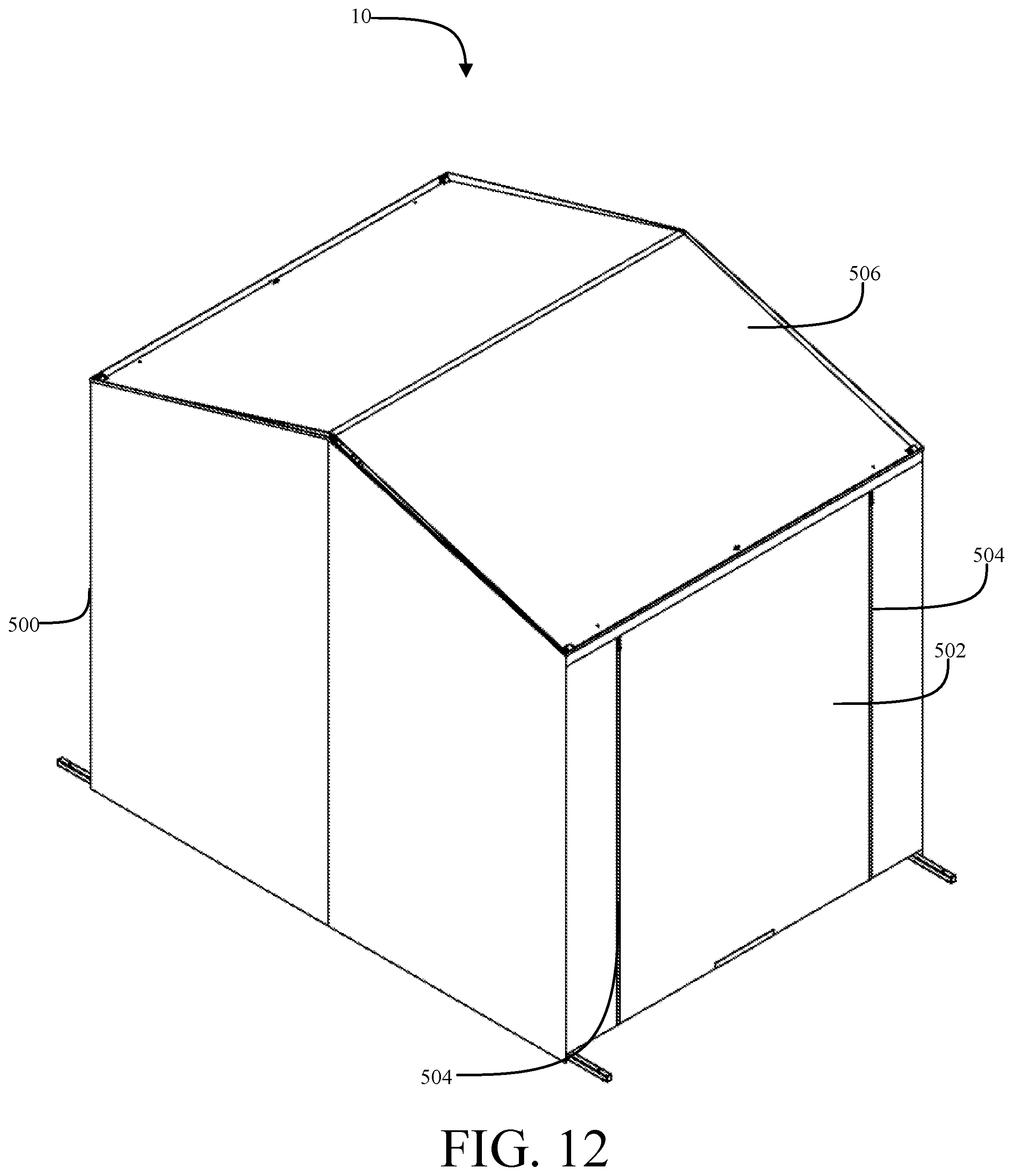 Patent US12312825 Figure 12 – Tent frame assembly